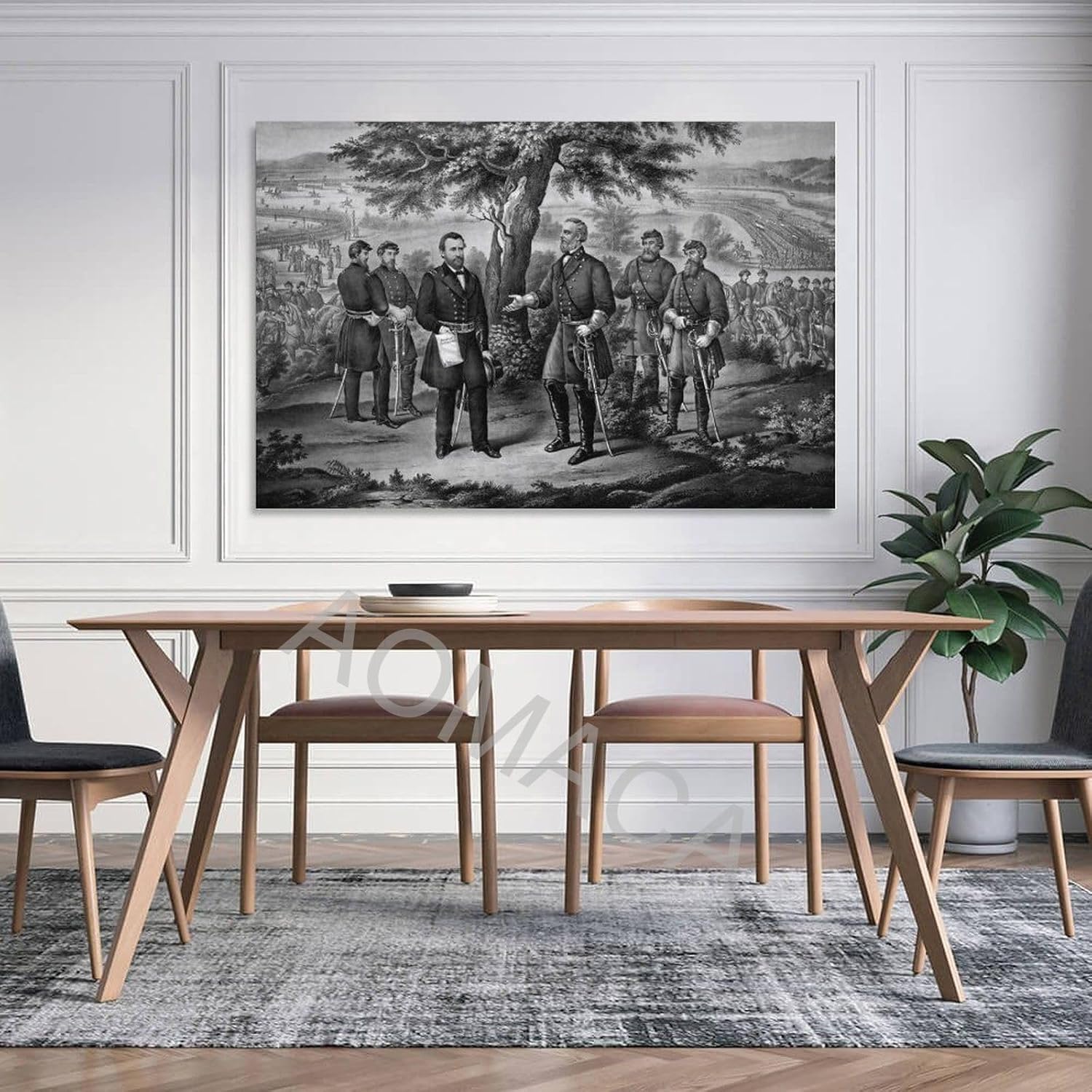 Posterazzi – Póster de Robert E. Lee to General Ulysses S. Grant, pintura en lienzo, póster de arte de pared para dormitorio, sala de estar, 08 x 12