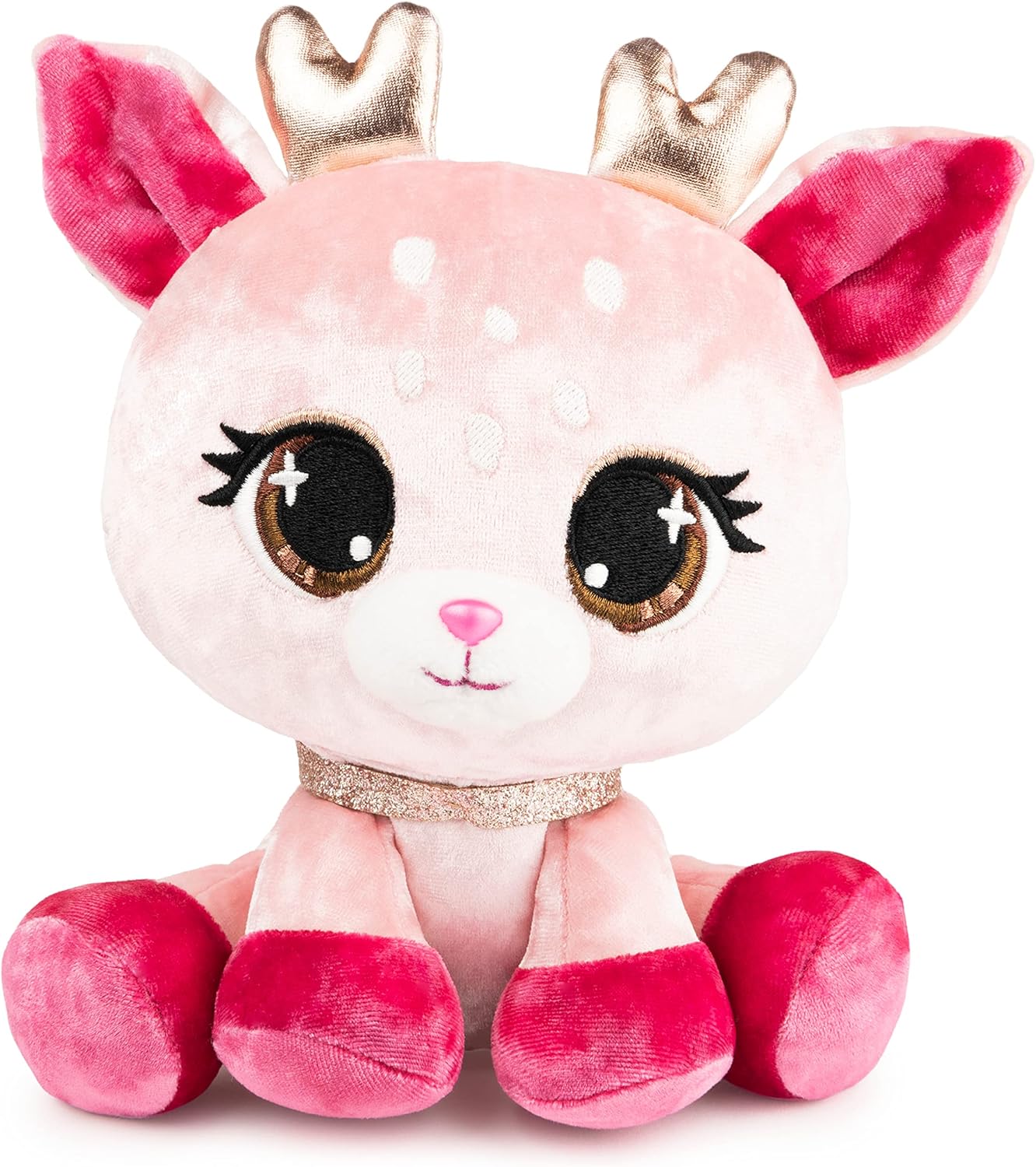 GUND – Peluches P.Lushes de moda de diseñador, venado Lissa Doemi de felpa, diseño rosa y dorado, 6 pulgadas