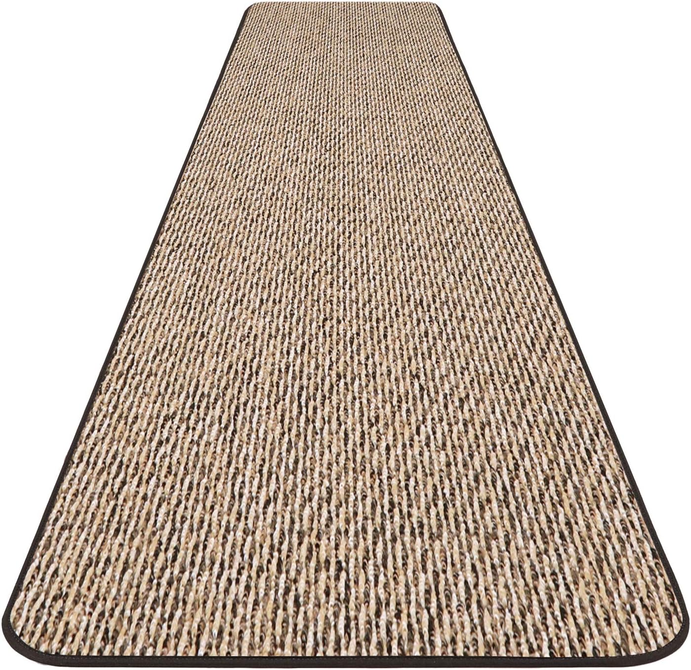 House, Home and More Alfombra antideslizante – Ondulación negra – 8 pies x 27 pulgadas