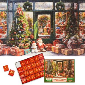 Calendario de Adviento de Navidad 2023 – Tienda de Navidad, 1000 piezas de rompecabezas de vacaciones para niños y adultos, 24 cajas de rompecabezas Calendario de Adviento de Navidad 2023 – Tienda de Navidad, 1000 piezas de rompecabezas de vacaciones para niños y adultos, 24 cajas de rompecabezas