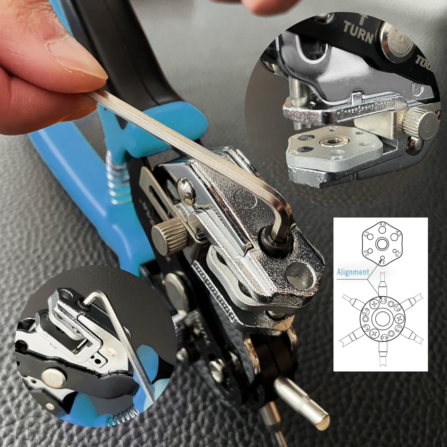Perforadora de cuero multifunción, muy fácil de obtener agujeros perfectos para cuero y cinturón, plástico, regalos creativos para los amantes del