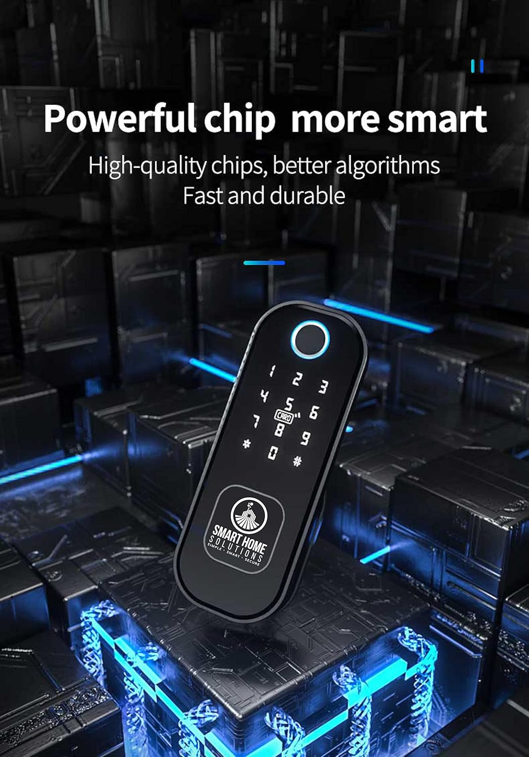 Bloqueo biométrico Intel IP65, teclado inteligente de bloqueo de adición de puerta multipunto compatible con, cerradura de puerta de entrada