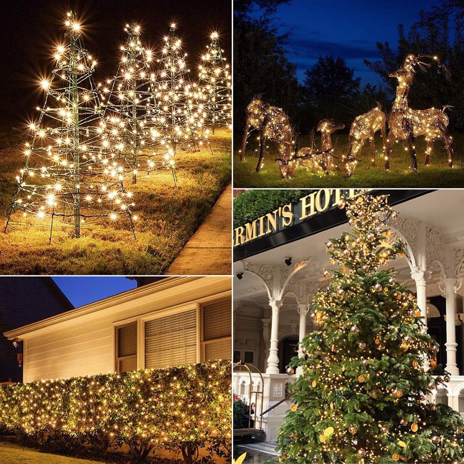 Brightown – Serie de miniluces de Navidad Luces LED impermeables de pilas, para árbol de Navidad, decoración de fiesta para interiores y exteriores