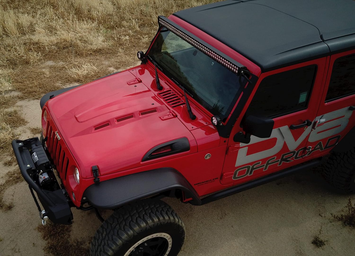 Capucha de dispersión de calor para Jeep Wrangler JK 2007-2018  Carenado central elevado y ventilado  Doble ventilación para un máximo flujo de aire
