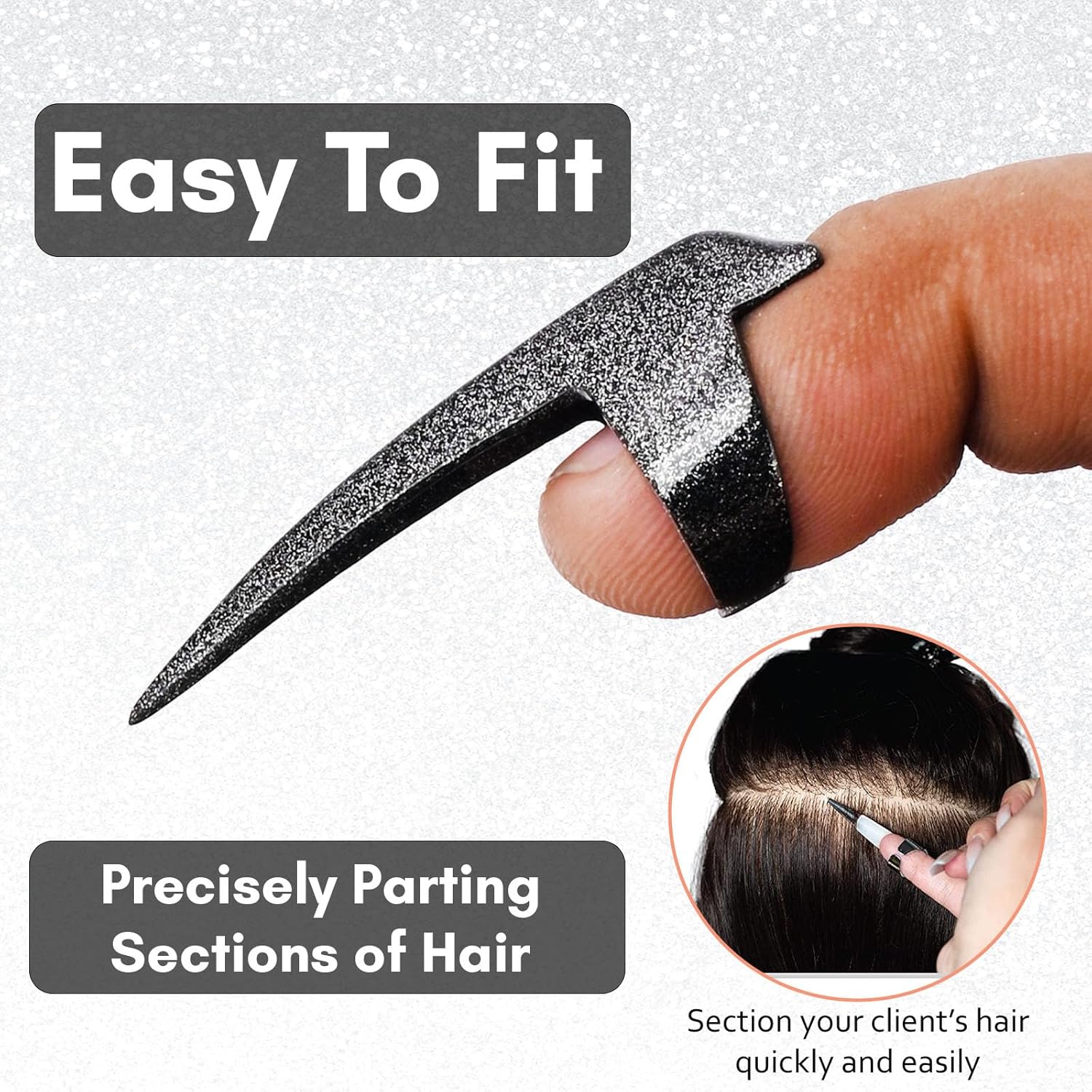 Anillos profesionales para separar y seccionar el cabello, herramientas de acero inoxidable para trenzar el cabello para rastas duraderas, pelucas,