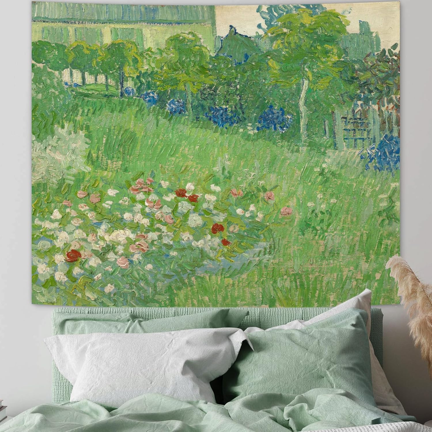 Avinyl Van Gogh – Tapiz grande de primavera para jardín, para dormitorio, pintura al óleo abstracta estética, vintage, para colgar en la pared de la