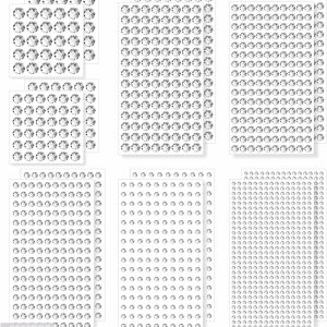2210 calcomanías de diamantes de imitación transparentes autoadhesivas, brillantes para cara, 7 tamaños de 0.19 pulgadas, belleza, maquillaje, arte 2210 calcomanías de diamantes de imitación transparentes autoadhesivas, brillantes para cara, 7 tamaños de 0.19 pulgadas, belleza, maquillaje, arte