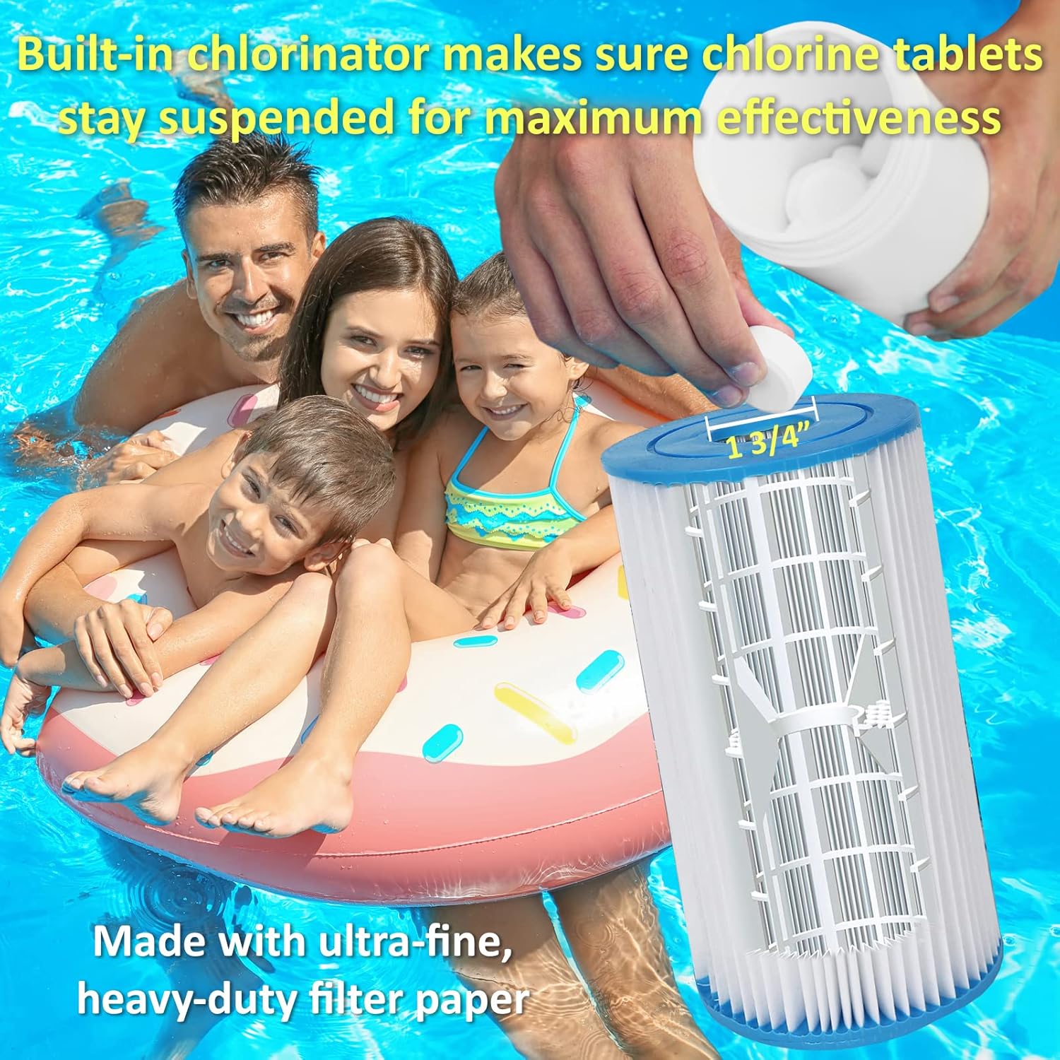 Filtro de piscina tipo AC Cartrige de repuesto tipo A filtro de piscina tipo C cartucho filtro de piscina (paquete de 2)