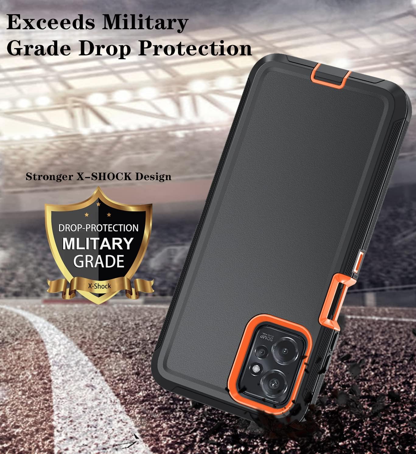 ONOLA Funda para Motorola Moto G Power 5G 2023 con protector de pantalla HD (2 paquetes), no para Moto G Power 2022, a prueba de golpes, a prueba de