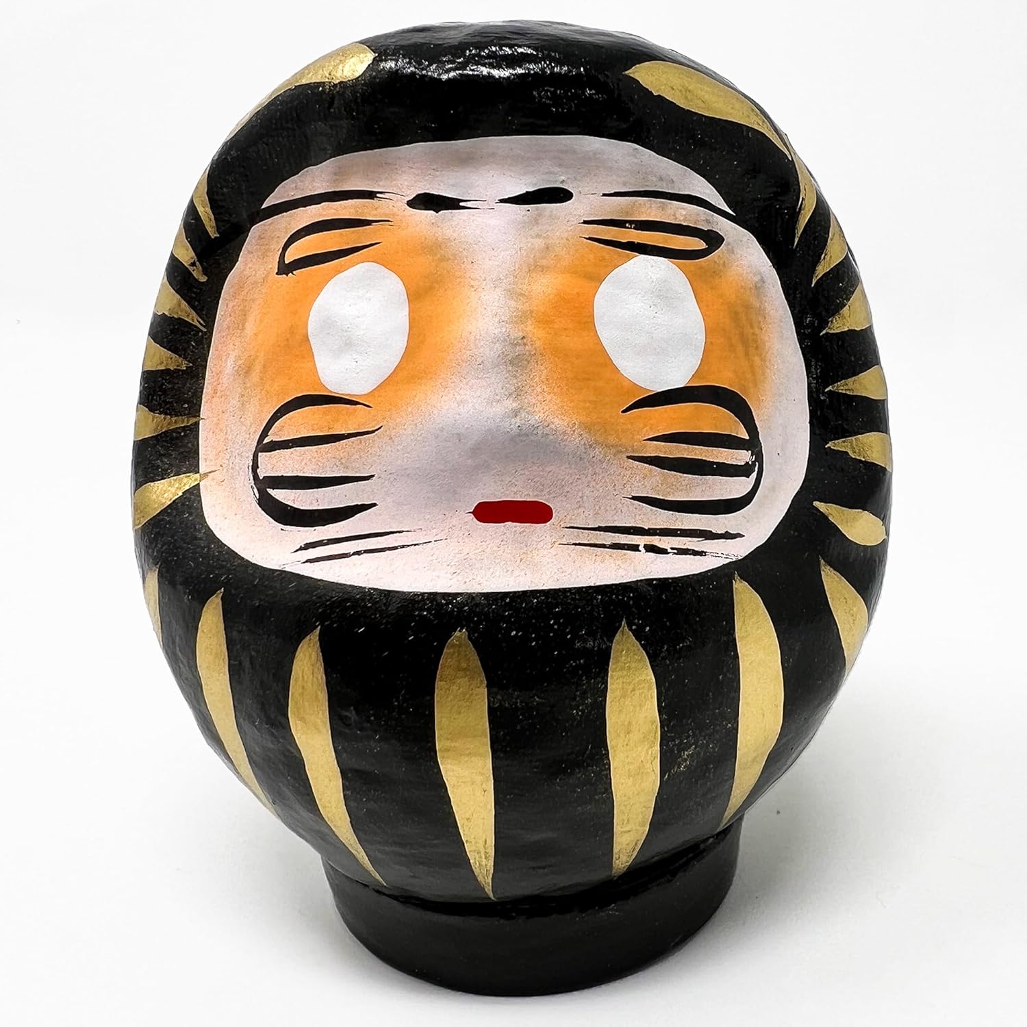 Daruma Doll – Hecho en Japón – Potencia y protección (negro, pequeño – 3.5 pulgadas)