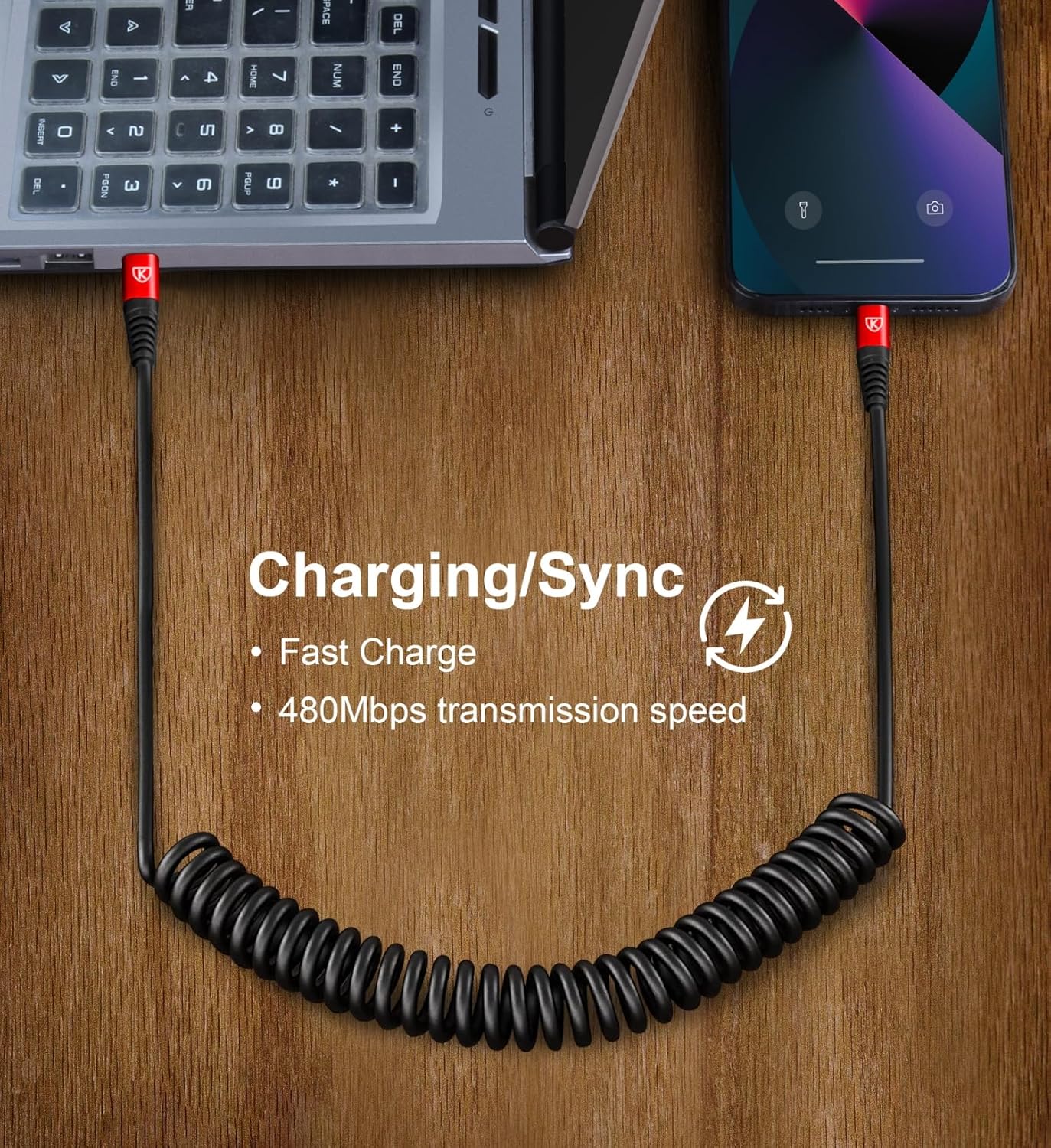 Cable USB tipo C a Lightning 3 pies6 pies, paquete de 2 cables de carga rápida para iPhone certificado Apple MFi, cable corto USBC para iPhone