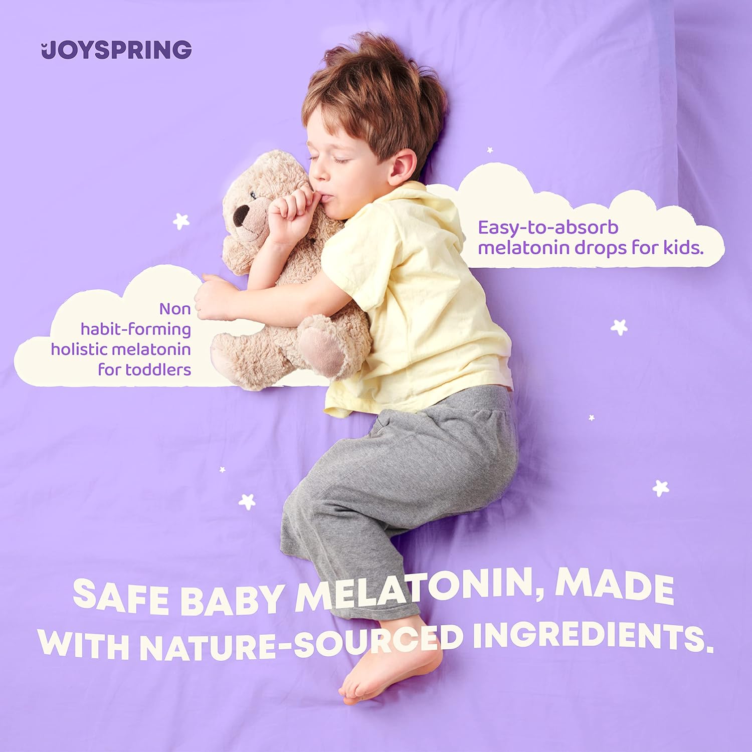 JoySpring La vitamina D3 K2 para niños puede apoyar el sistema inmunológico saludable Vitamina D para niños y melatonina líquida para apoyar el