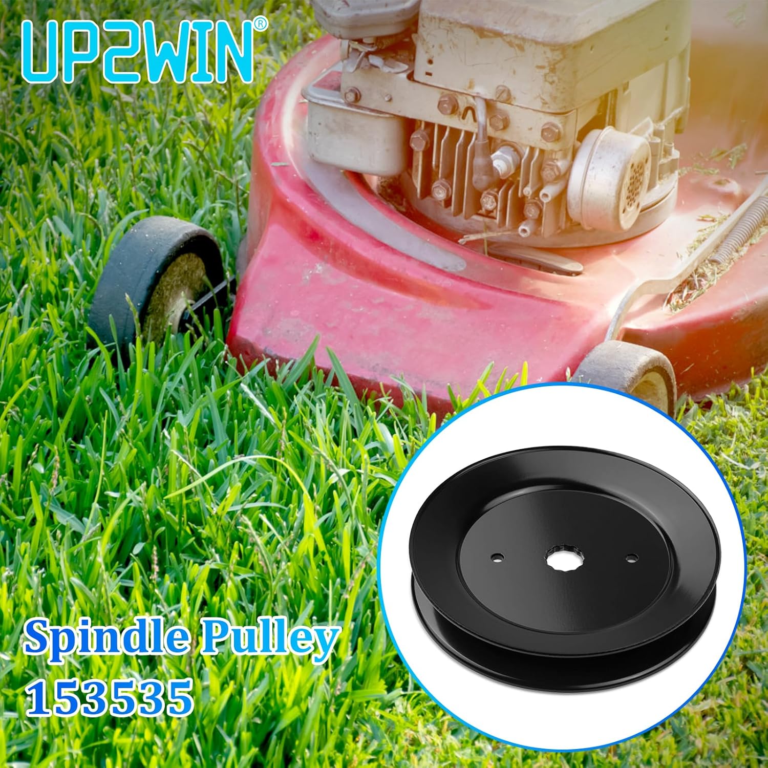 UP2WIN Polea de husillo 153535 compatible con cortacésped Craftsman Craftsman LT1000 LT2000 Husq Z254 2548 Poulan Pro Sears Tractor de cortacésped