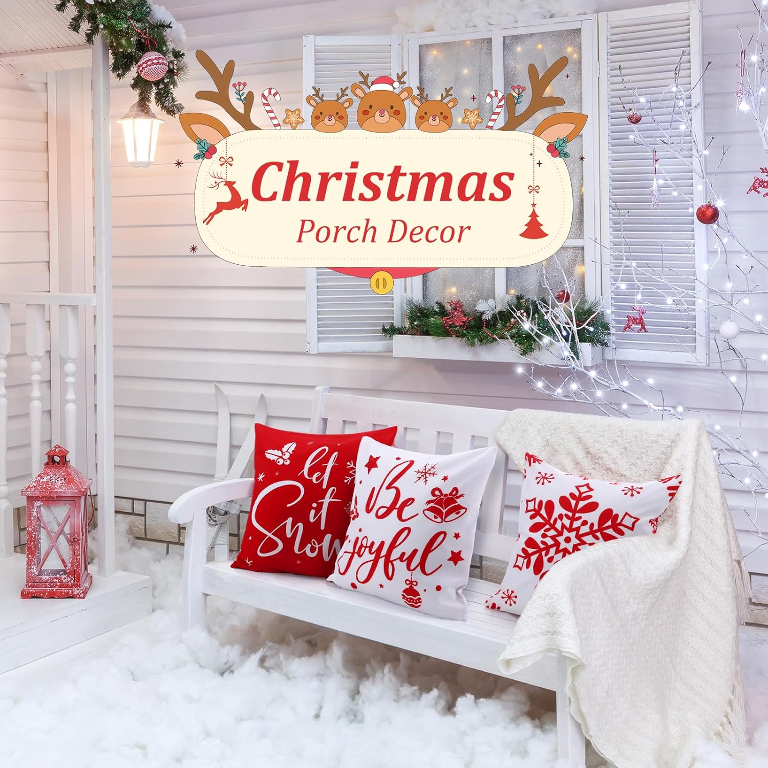 9 fundas de almohada de Navidad de 18 x 18 pulgadas, fundas de almohada navideñas para el hogar, árbol de Navidad, fundas de almohada para el hogar,