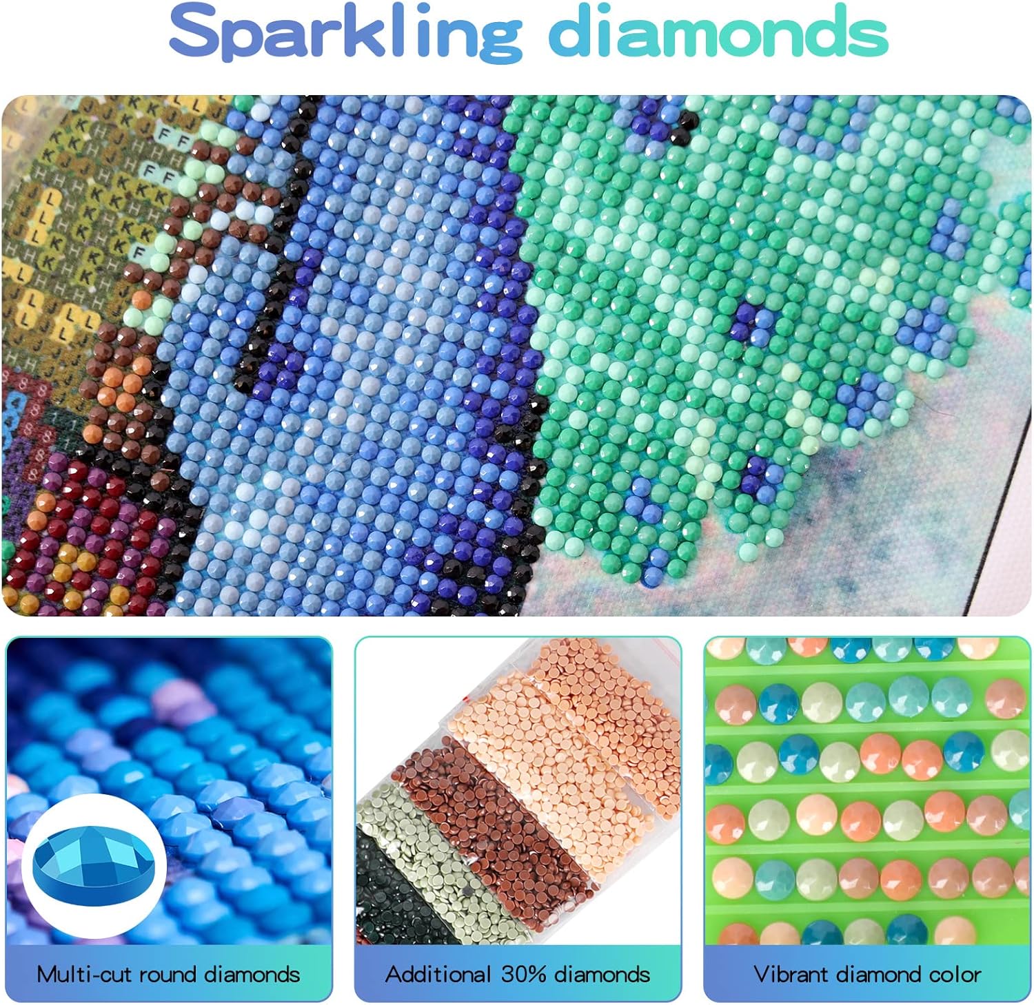Kits de pintura de diamantes para adultos, arte de diamante redondo completo 5D, bordado de punto de cruz, manualidades, pingüino, perfecto para