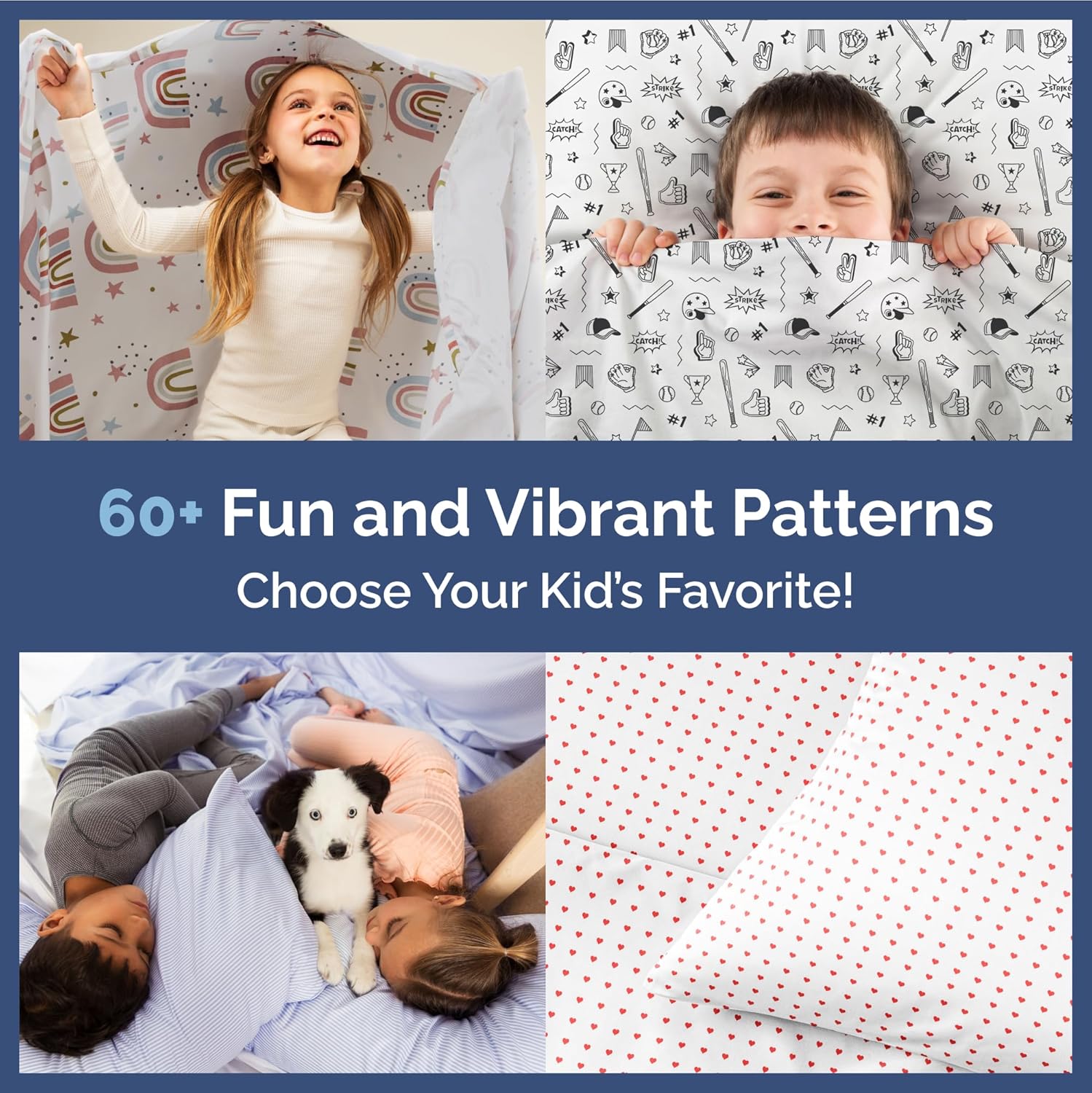 Juego de sábanas para niños y niñas, tamaño individual, ropa de cama suave y acogedora, sábanas fáciles de cuidar y limpiar, cómodas, de microfibra