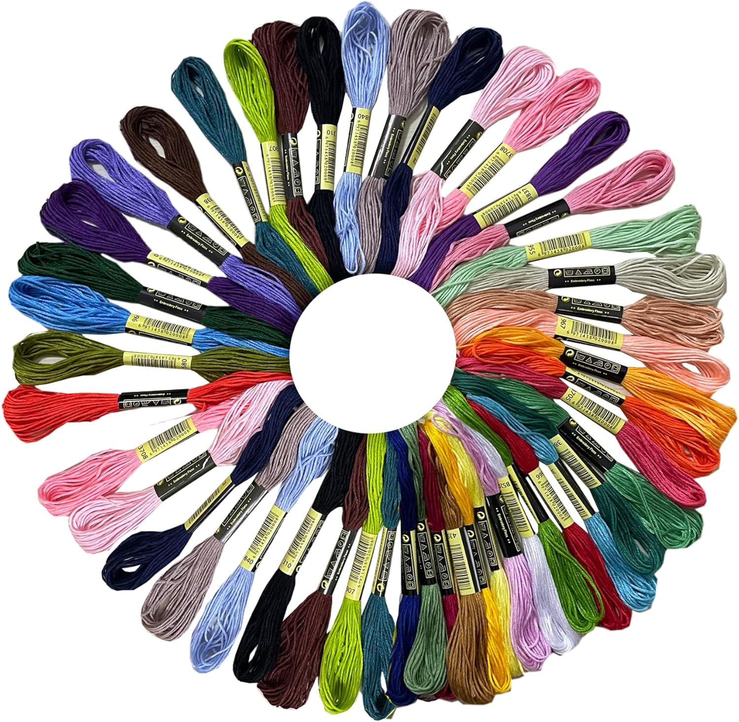 ONESHAW Kit de bordado con patrón para principiantes, paquete de 10 piezas de punto de cruz, aros de bordado, tijeras, agujas e hilos de color, kit
