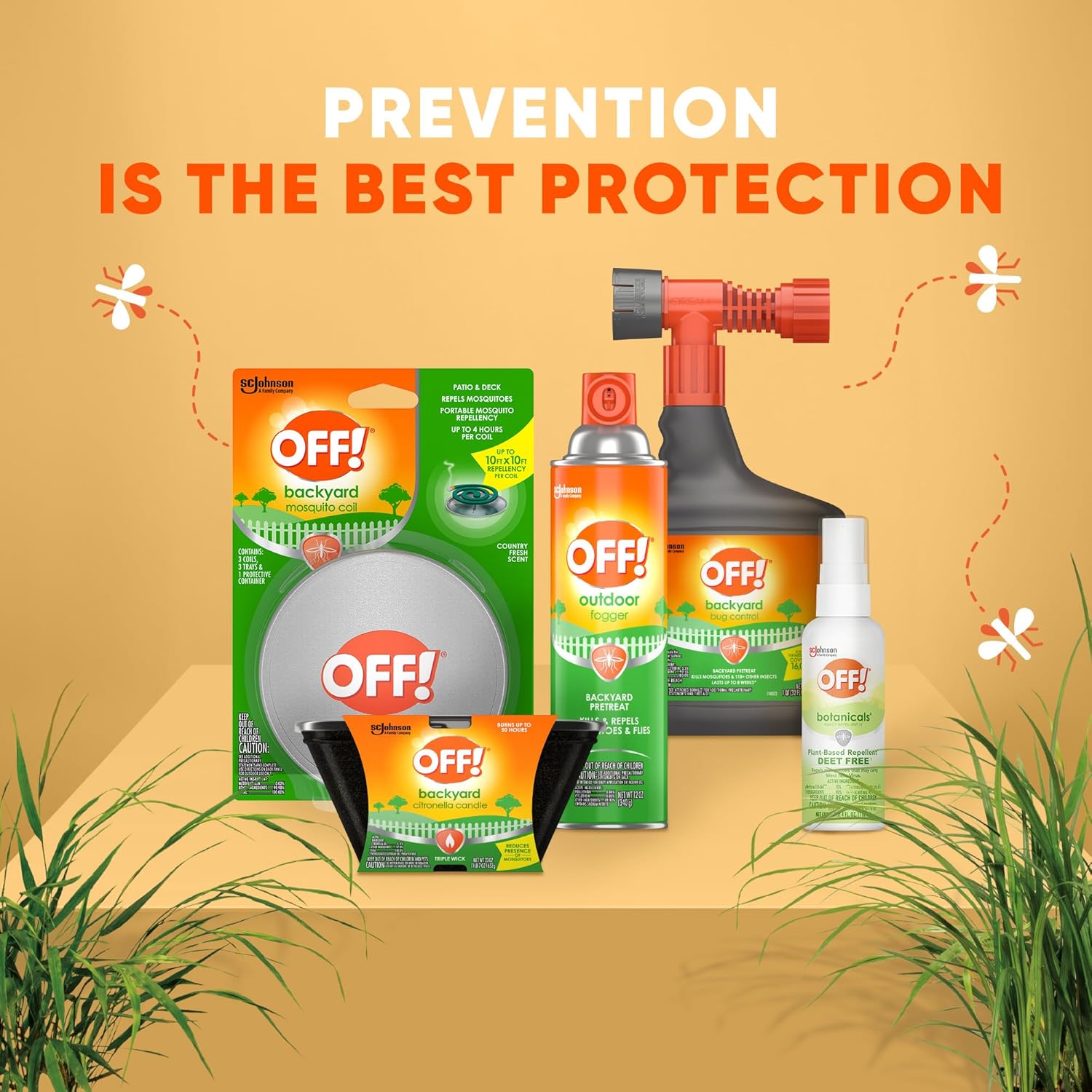 OFF! Repuestos de bobina repelente de mosquitos para patio trasero, perfecto para patios al aire libre, aroma fresco, 6 unidades (paquete de 2)