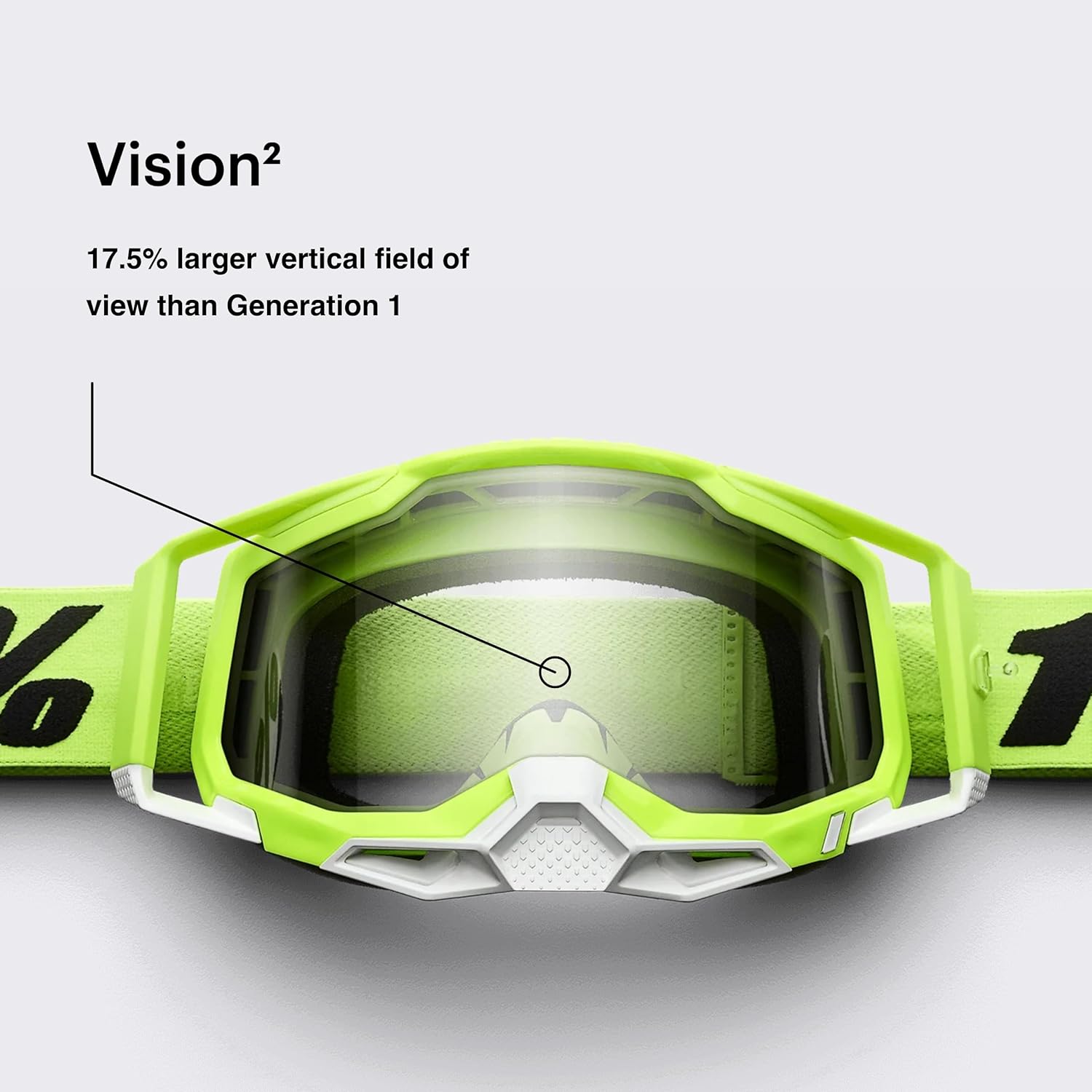 100% Racecraft 2 – Gafas protectoras para bicicleta de montaña y motocross, MX y MTB Racing (Mixos, lente transparente)