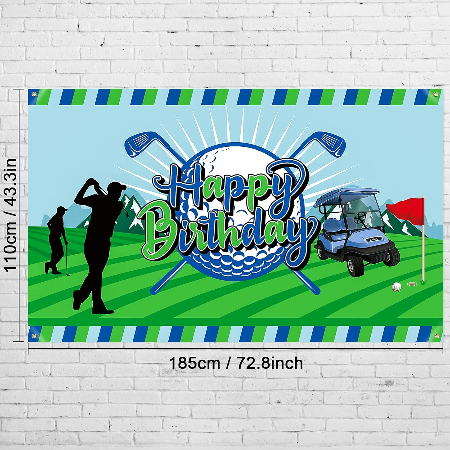 Decoración de fiesta de cumpleaños de golf, telón de fondo de feliz cumpleaños, cartel de cabina de fotos, fondo de fotografía para golf, deportes,