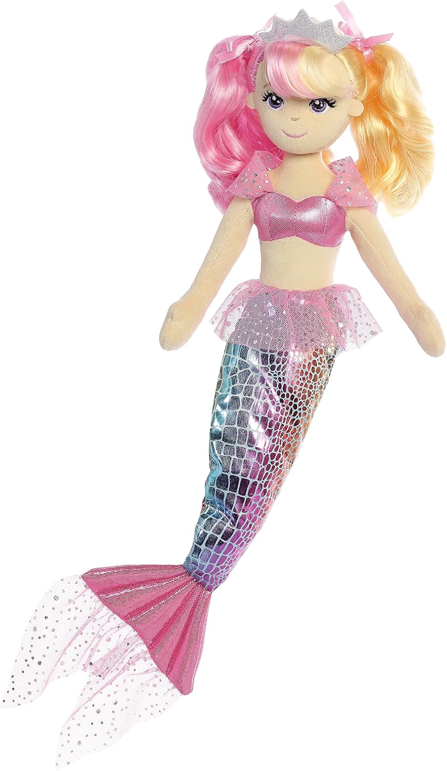 Aurora Enchanting Sea Sparkles Rainbow Sea Rose – Juego imaginativo – Compañeros mágicos – 18 pulgadas