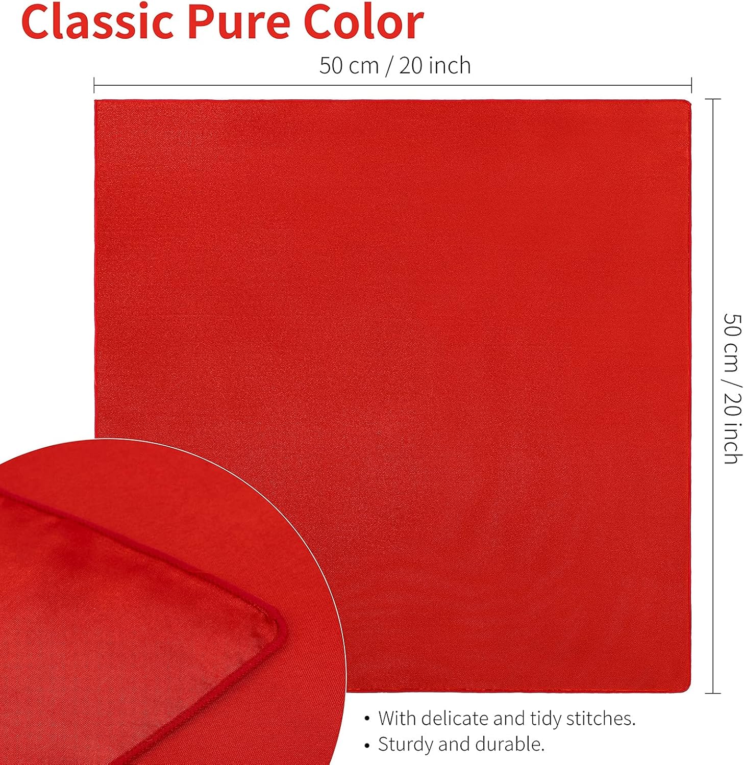 Aneco Paquete de 16 servilletas cuadradas de satén de seda brillante, servilletas de mesa de tela suave y lisa para Navidad, boda, banquete,