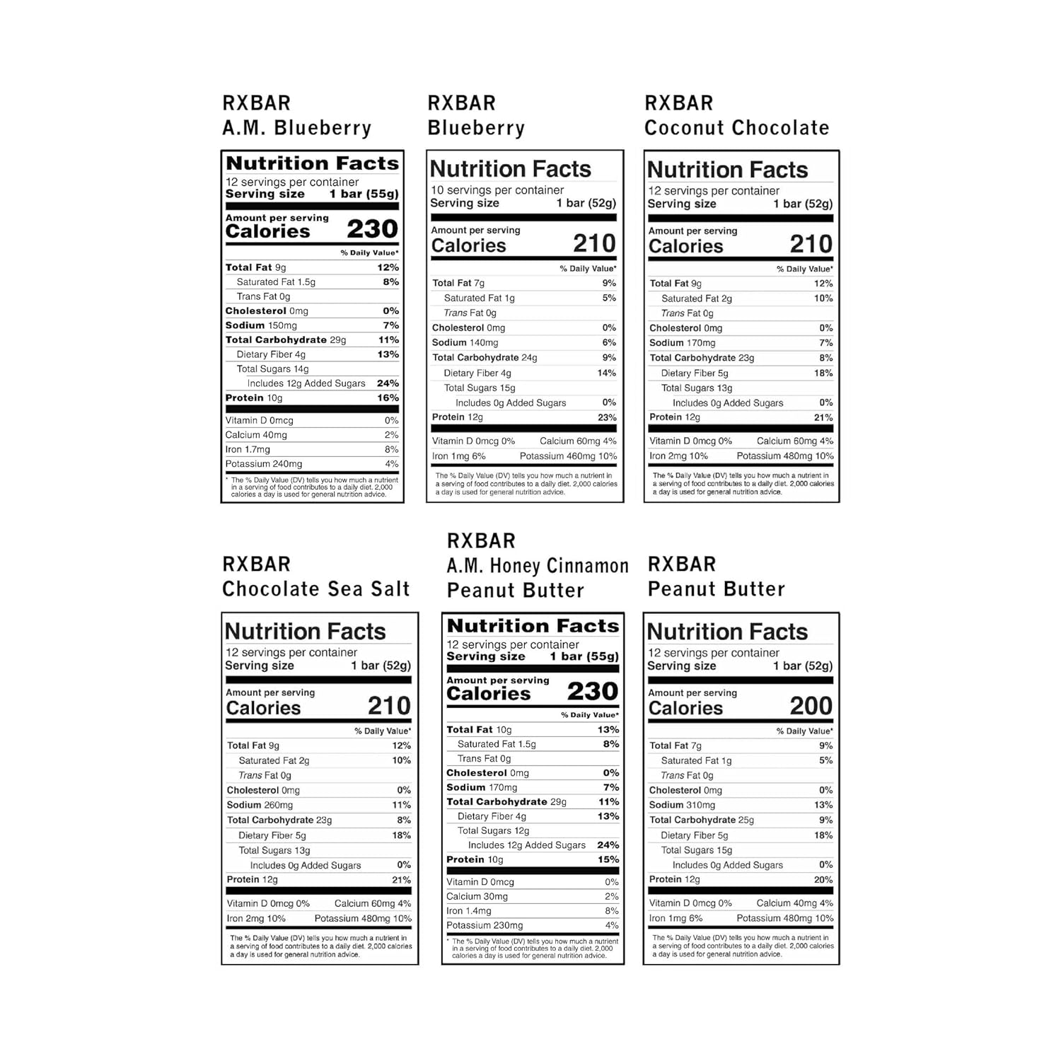 RXBAR Barras de proteínas, aperitivos de proteínas, barritas de aperitivos, paquete variado (12 barras)