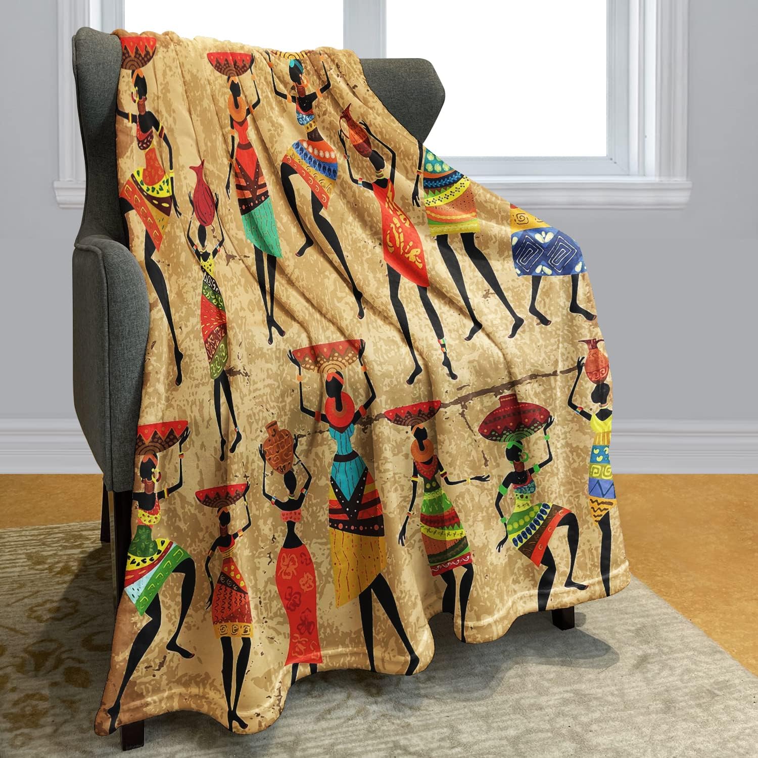 HommomH Manta de 60 x 80 pulgadas, cómoda, cálida, suave, acogedora, aire acondicionado, fácil cuidado, lavable a máquina, historia del arte