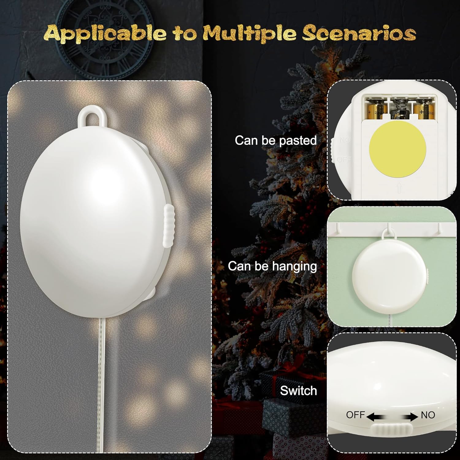 TRELC Luz decorativa de Navidad para ventana, 8.2 pulgadas, 3D colgante, luces LED de decoración de ambiente, para centro comercial, hogar, ventana,