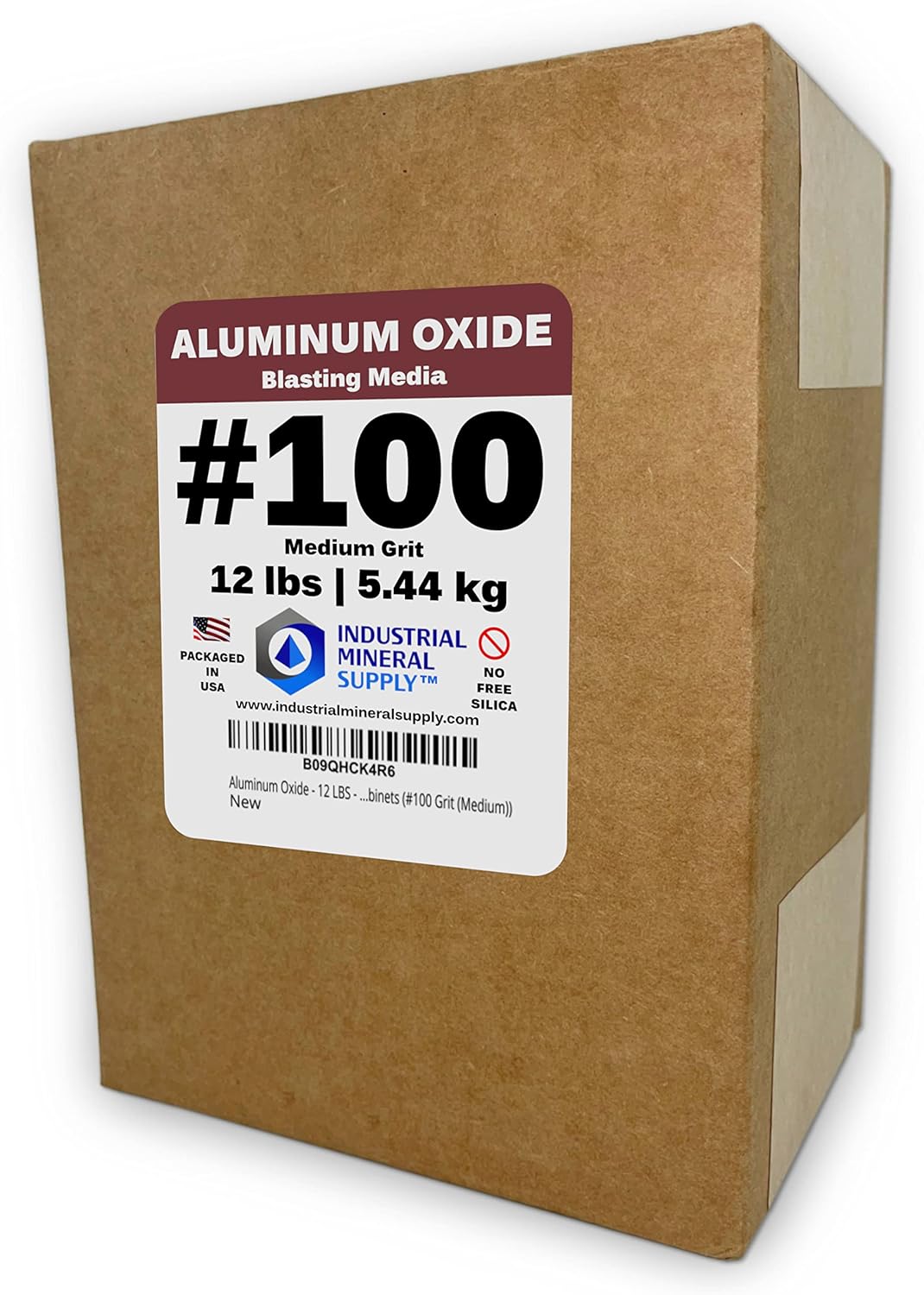 Óxido de aluminio – 12 libras – Medios abrasivos de chorro de arena para chorros de arena, pistolas de chorro de arena y gabinetes de explosión