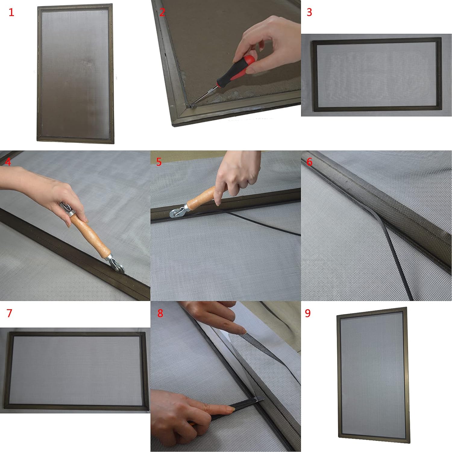 Malla ajustable de fibra de vidrio negra para reparación de puerta mosquitera, pantalla de mascotas, pantalla de patio, ventana de sótano, puerta