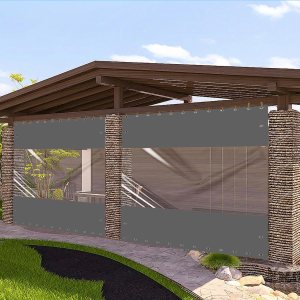 Cortina de vinilo personalizada para exteriores, cortina de panel transparente de 20 onzas, cortina impermeable y resistente a los rayos UV para Cortina de vinilo personalizada para exteriores, cortina de panel transparente de 20 onzas, cortina impermeable y resistente a los rayos UV para