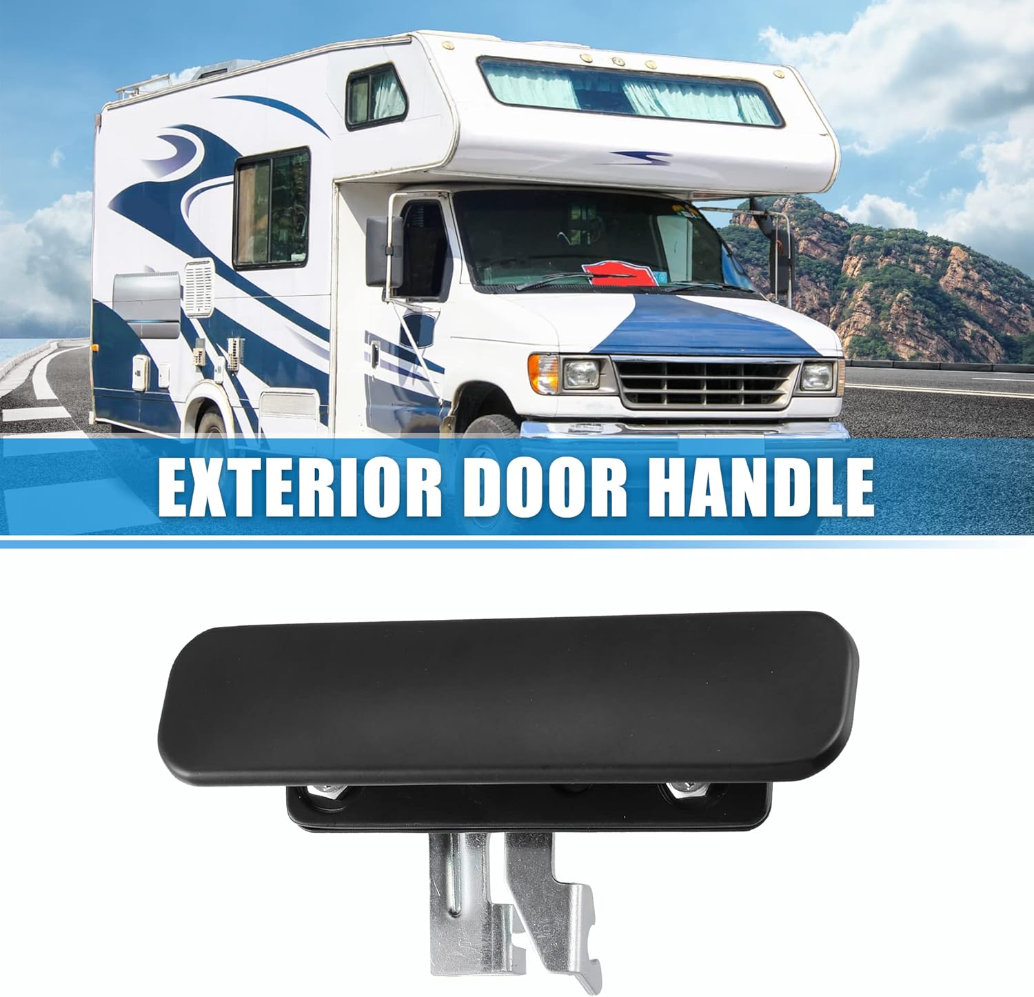 X AUTOHAUX Manija de puerta exterior exterior de carga trasera para Ford E150 E250 E350 E450 E550 Econoline Van 6C2Z15434A20A manija de puerta