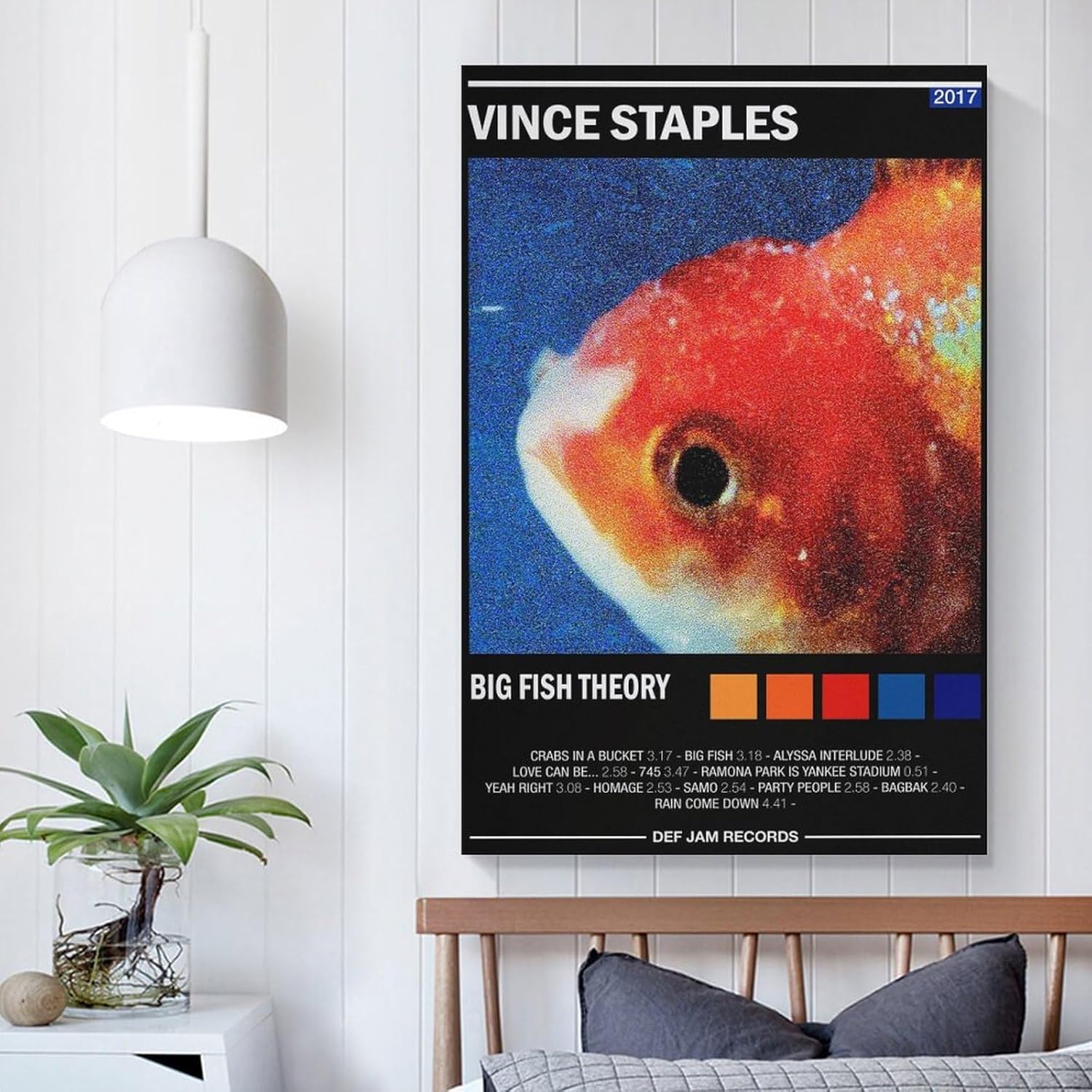 BATTTX Vince Staples – Póster en lienzo con diseño de teoría de peces grandes, pintura decorativa para pared, sala de estar, dormitorio, decoración,