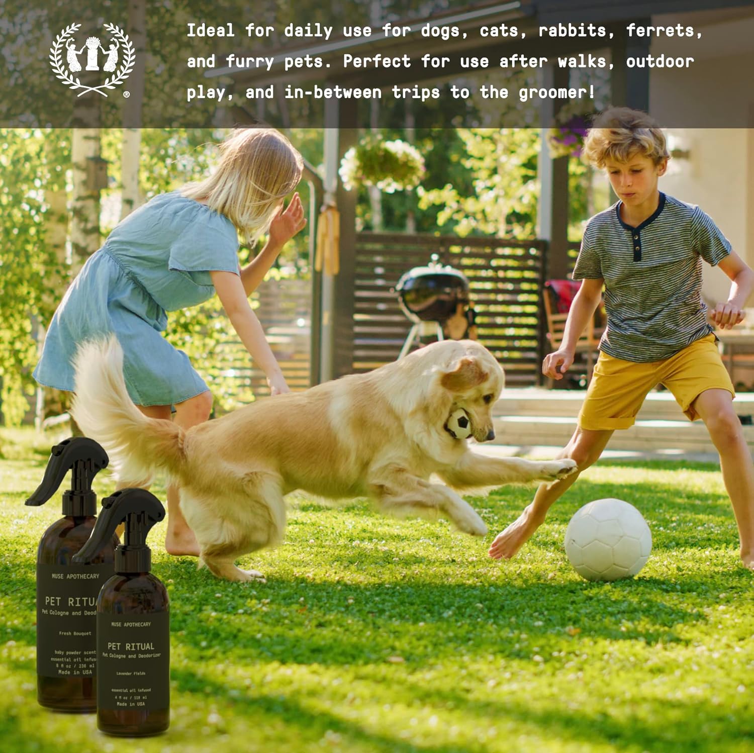 Muse Apothecary Pet Ritual Pet Colonia en aerosol para perros  Perfume en aerosol para perros de larga duración después del baño  Perfume para