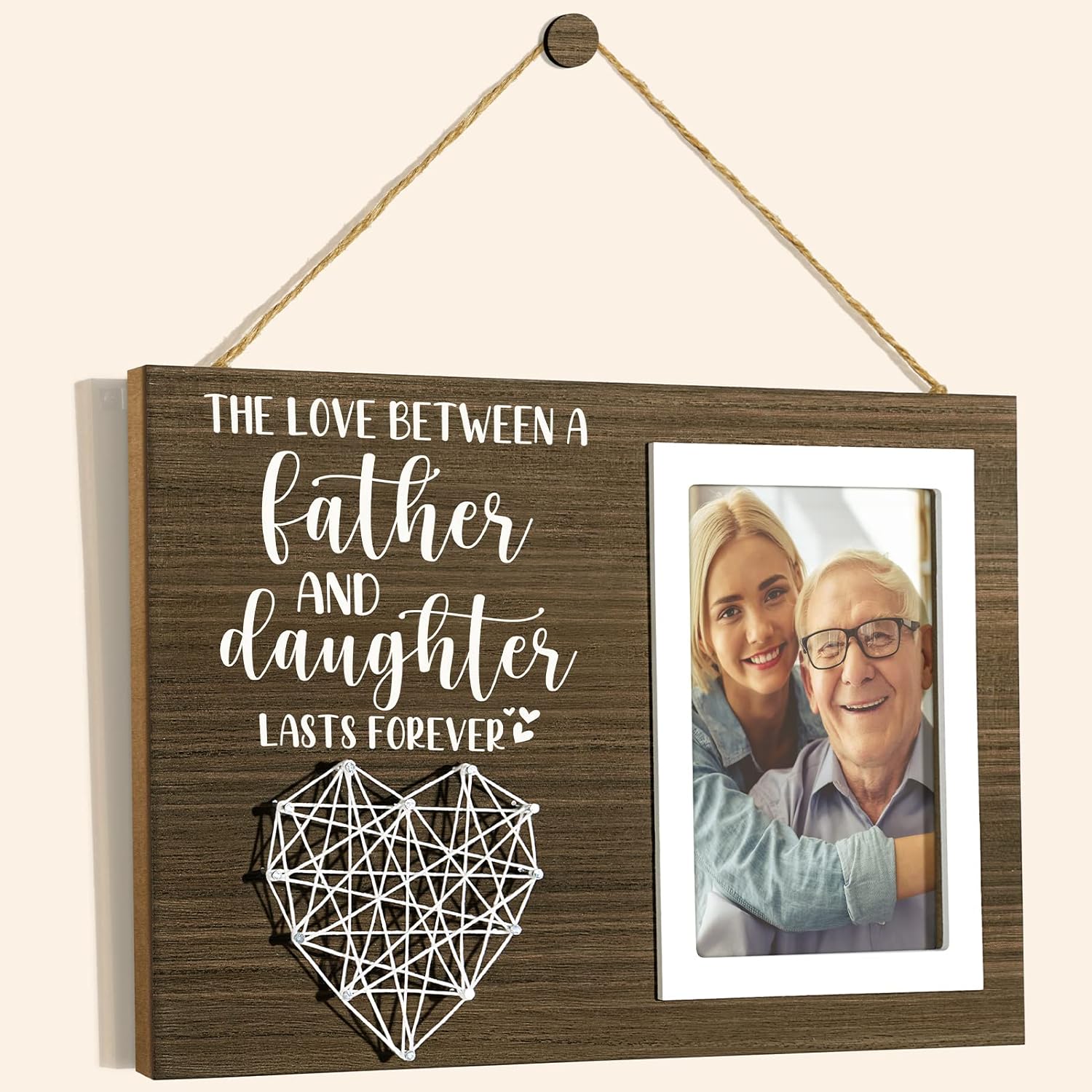 Regalos de Navidad para papá de parte de su hija, marco de fotos únicos, regalos para el mejor papá, regalos de Navidad para papá que no quiere