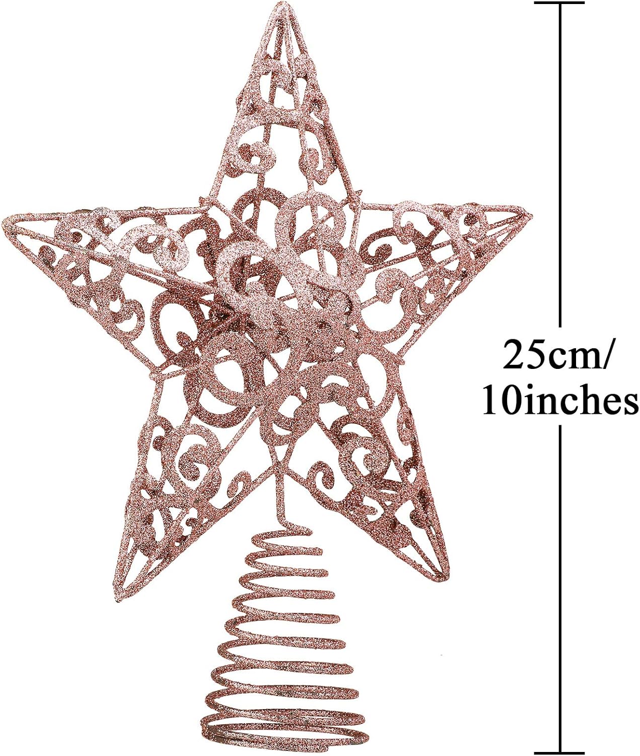 Aneco – Decoración para árbol de Navidad (metal, 10 pulgadas)