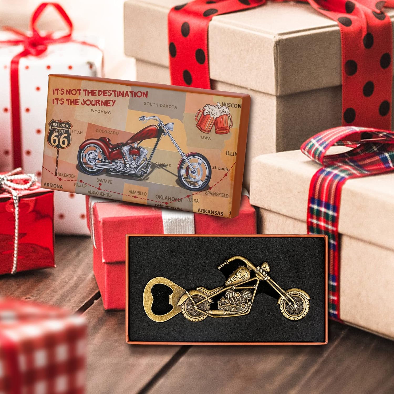 Abrebotellas de cerveza para motocicletas, regalos de cumpleaños y Navidad para hombres, mujeres, marido, novio, regalos de cerveza para hombres,