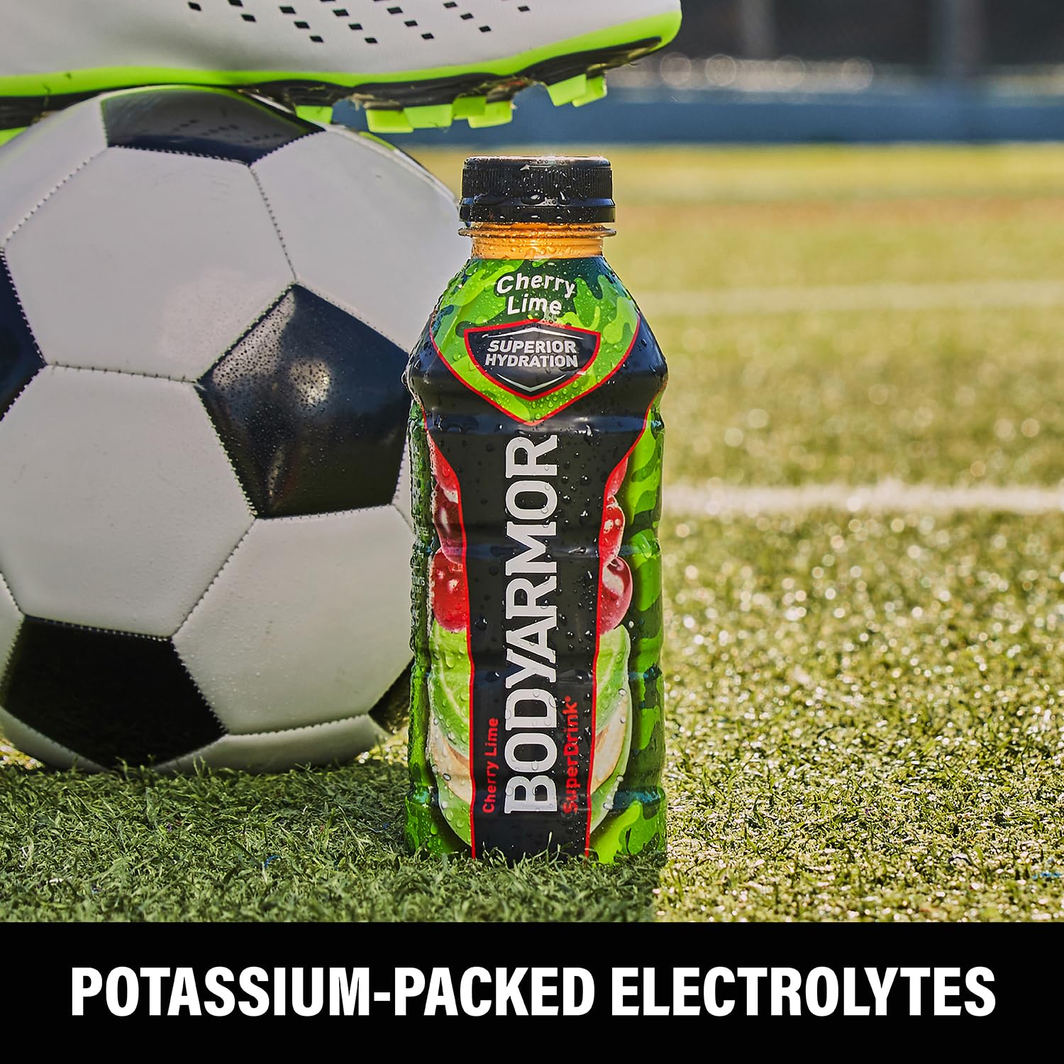BODYARMOR – Bebida deportiva, lima y cereza, sabores naturales con vitaminas, electrolitos ricos en potasio, perfecta para deportistas, 28 onzas