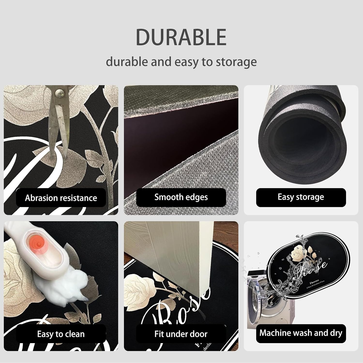 Alfombra de baño de secado rápido, súper absorbente, antideslizante, lavable, alfombra de ducha de 24 x 16 pulgadas para delante de la bañera,
