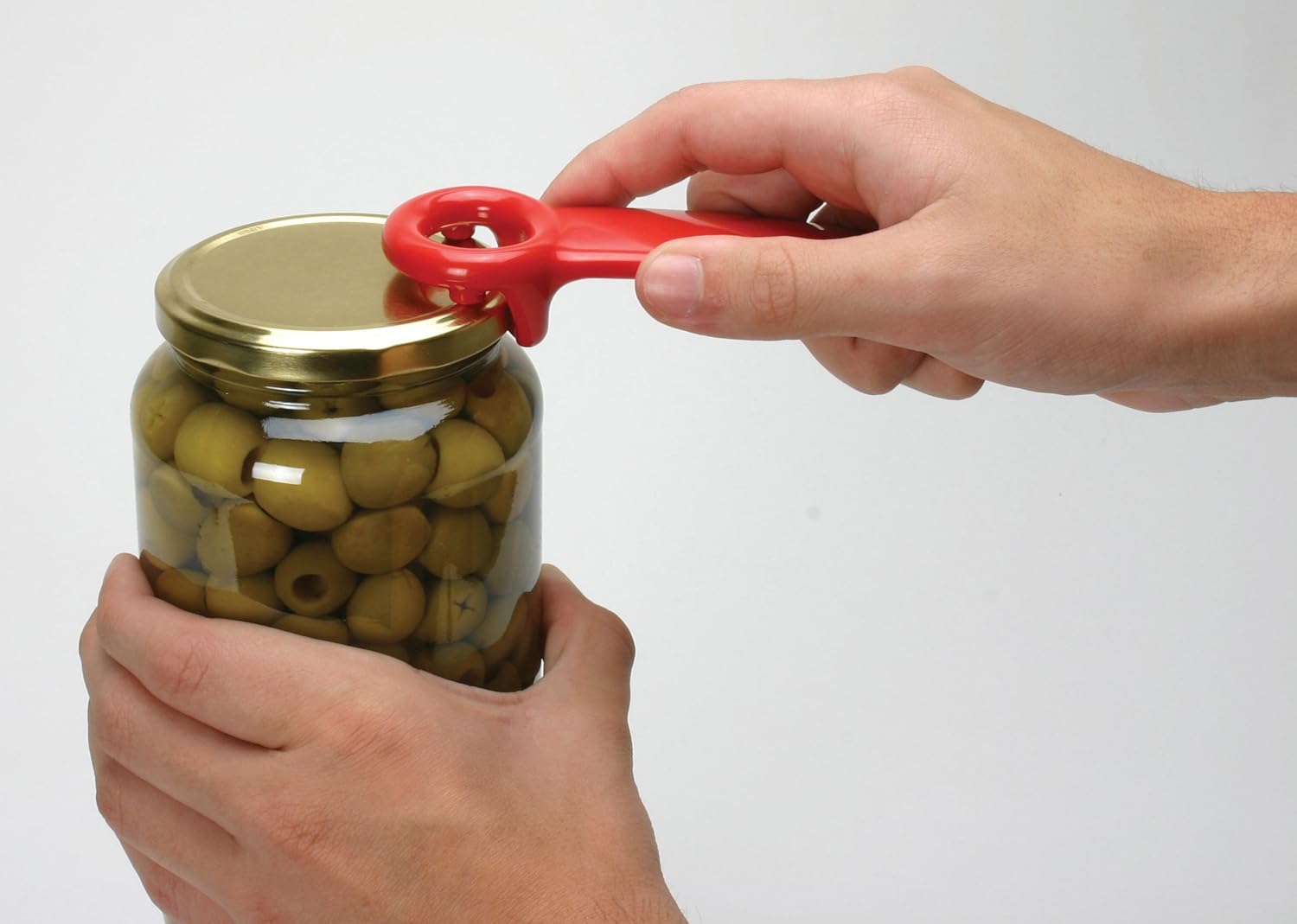 Brix Abridor de llaves original fácil para tarros, ideal para niños y personas con artritis y túnel carpiano, amarillo esmerilado