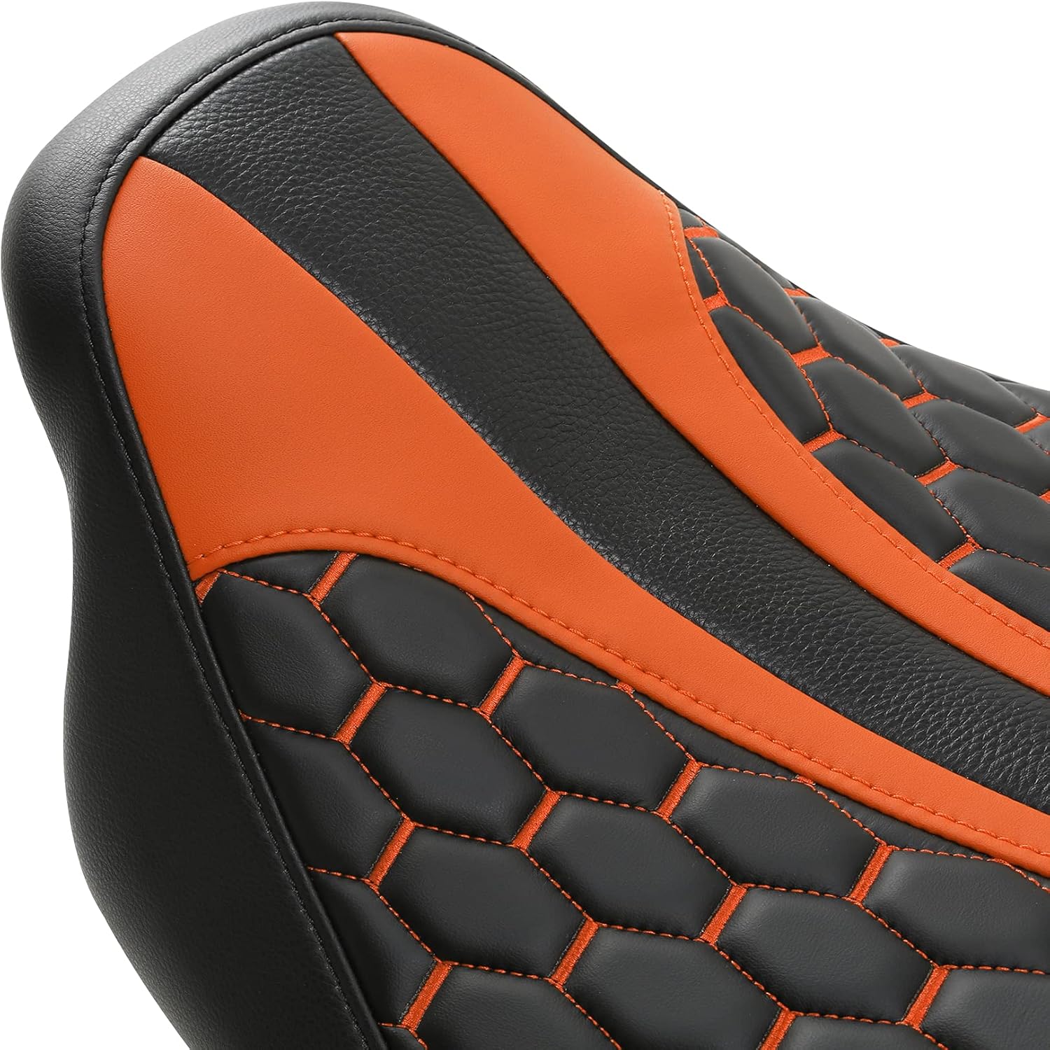 XFMT Asiento de pasajero de dos piezas para motocicleta de dos piezas, de perfil bajo, para Harley Touring CVO Road King Road Glide, Street Glide,