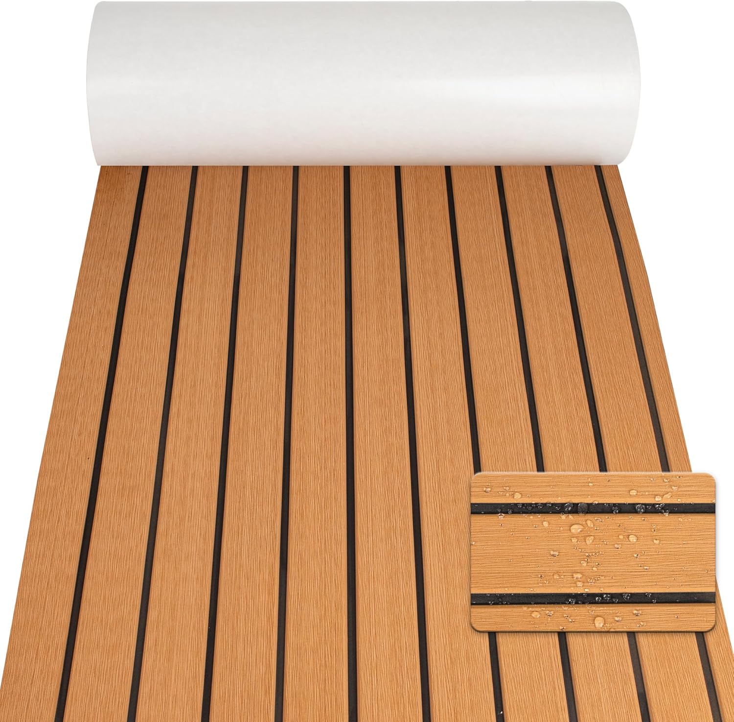 BETOVV 3M – Suelo de espuma EVA autoadhesiva para lanchas de 96 x 26, 36 y 48 pulgadas, tapete antideslizante para lanchas de motor, suelo