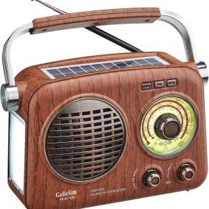 Gelielim Radio retro Altavoz Bluetooth con sonido claro, radio portátil AM FM radio de onda corta con la mejor recepción, radio de transistor Gelielim Radio retro Altavoz Bluetooth con sonido claro, radio portátil AM FM radio de onda corta con la mejor recepción, radio de transistor