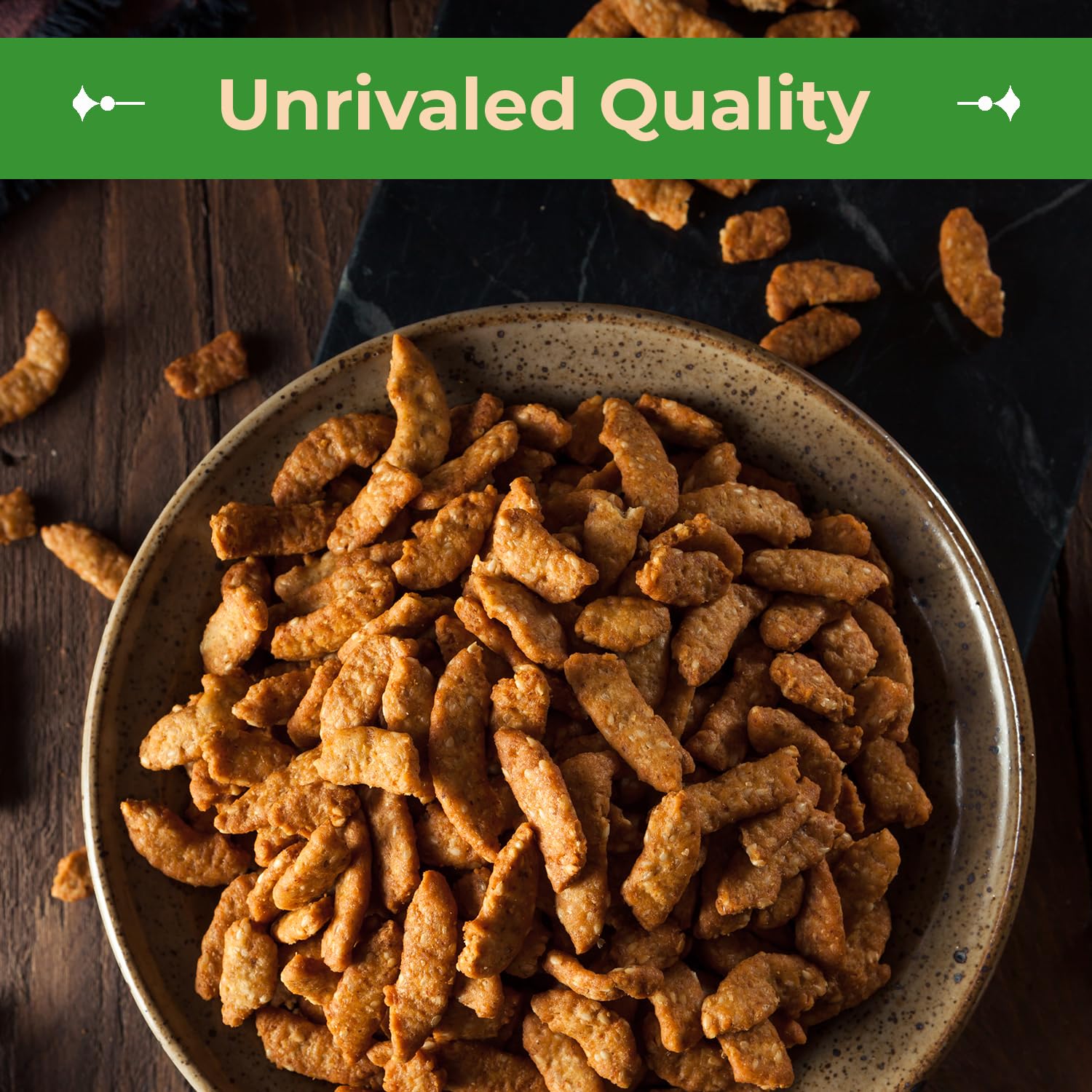 Sincerely Nuts Snacks gourmet de palitos de sésamo salados, 1 libra, certificado Kosher, galletas crujientes de semillas de sésamo tostadas para