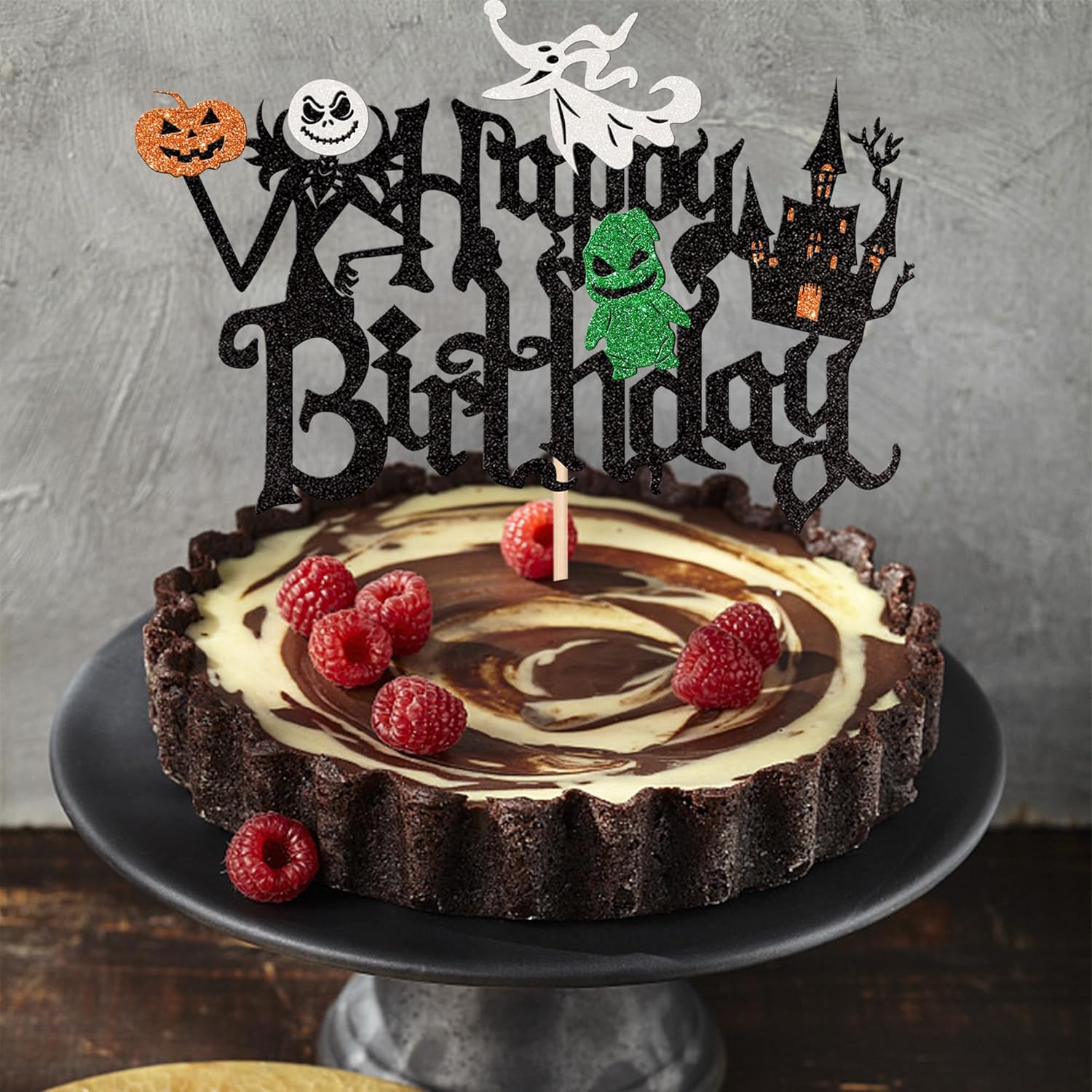1 paquete de decoración de pastel de Halloween con purpurina para Halloween, mago, fantasma, calabaza, pasteles, decoración para casa encantada,