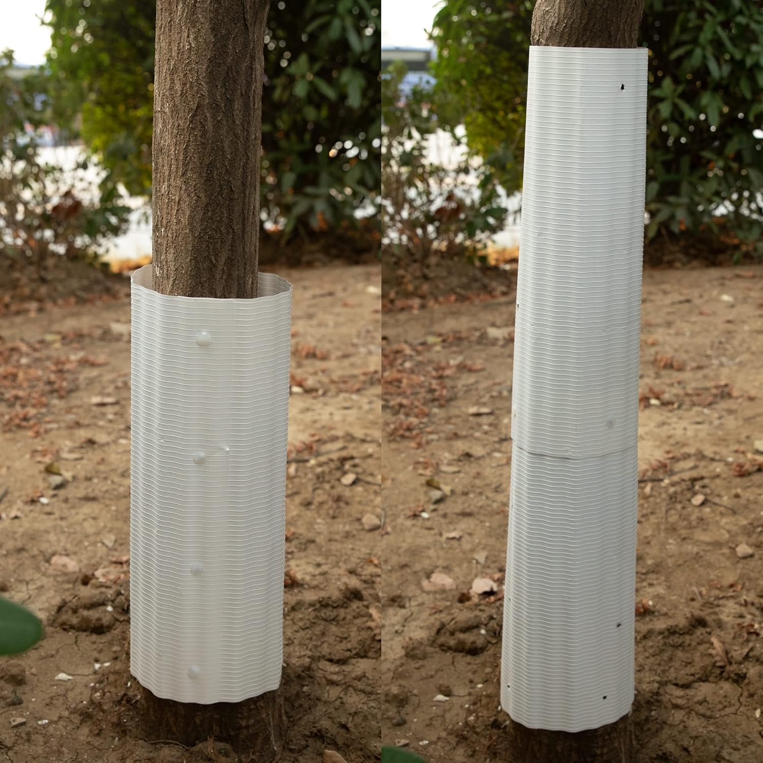 8 protectores de árboles expandibles, protector flexible de corteza de árbol, tubos protectores de troncos de árboles, envolturas para proteger