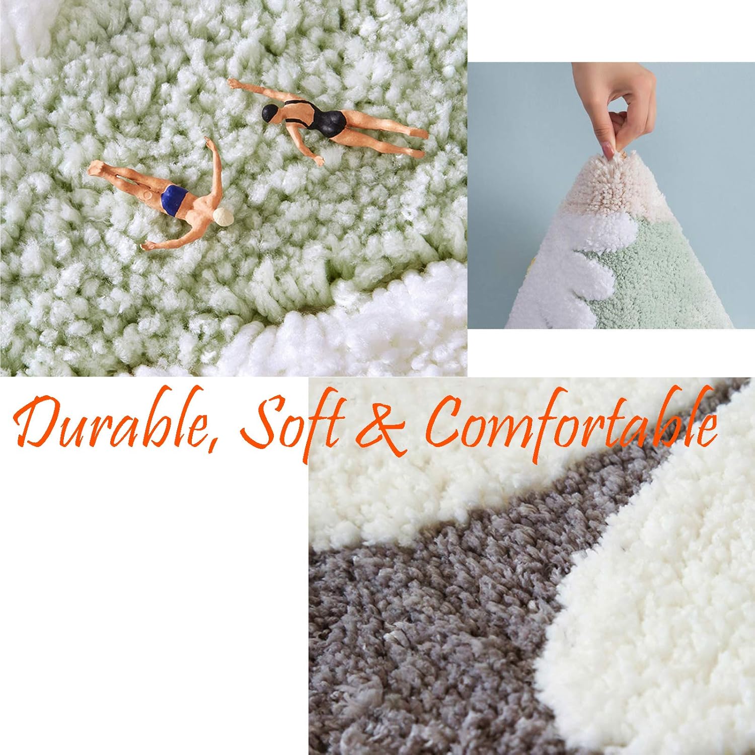 Alfombra cómoda de felpa de lujo para baño, hermoso diseño de margaritas, decoración perfecta, alfombra de felpa pequeña antideslizante, lavable a
