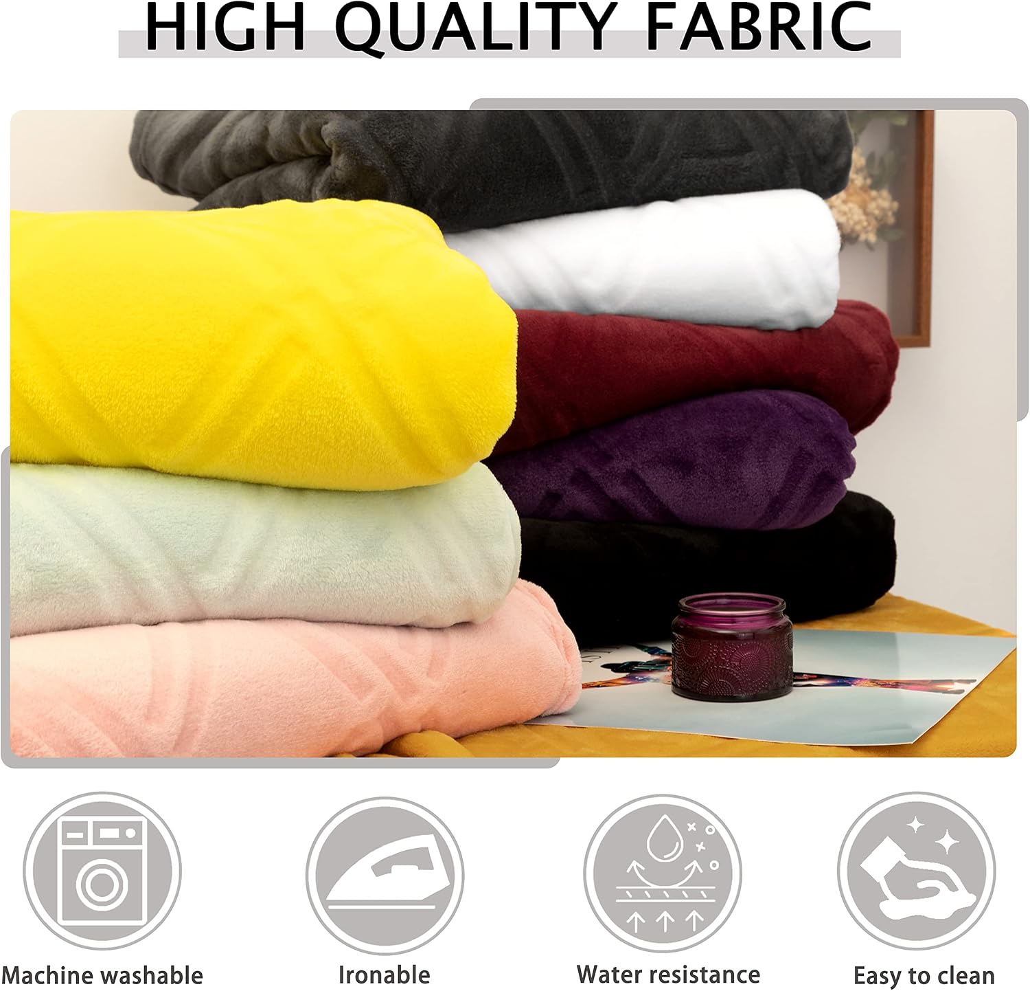 HT&PJ – Manta de franela polar súper suave, ligera, de microfibra, acogedora y cálida como el terciopelo, para sala de estar