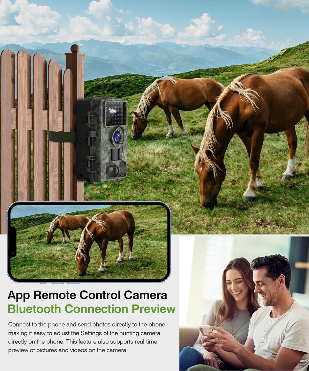 Cámara de sendero cámara de juego WiFi de 8K 60MP con tiempo de disparo de 0.3s, LED de 850 nm para cámara de caza de visión nocturna, aplicación de